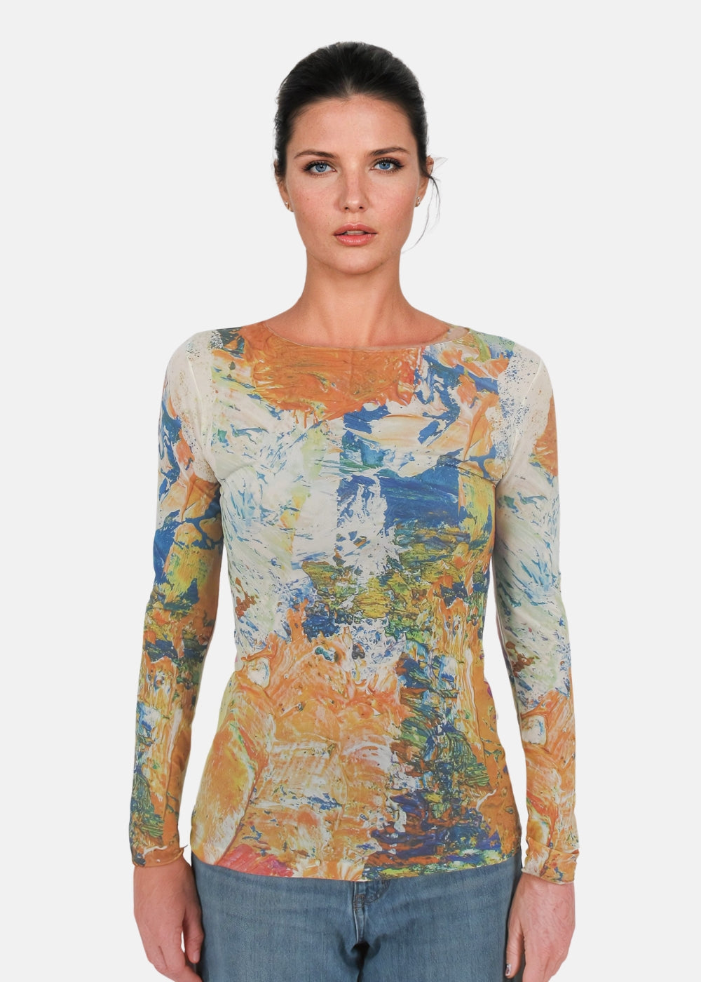 Ethereal Second Skin Raw Edge Top - In Stock