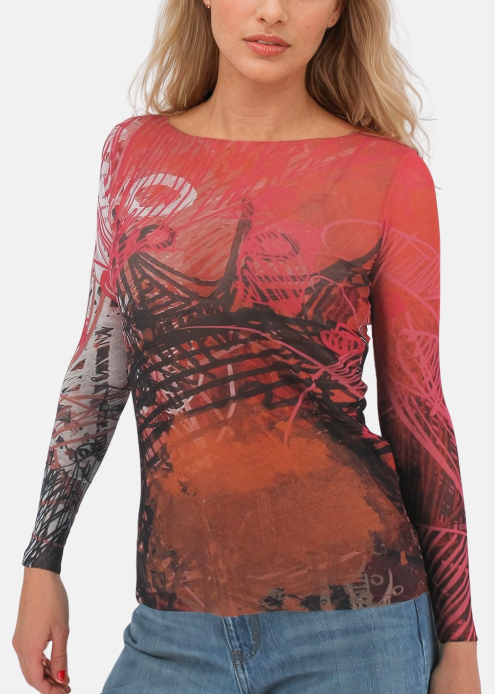Game Over - NudiTee Sheer Top - In Stock