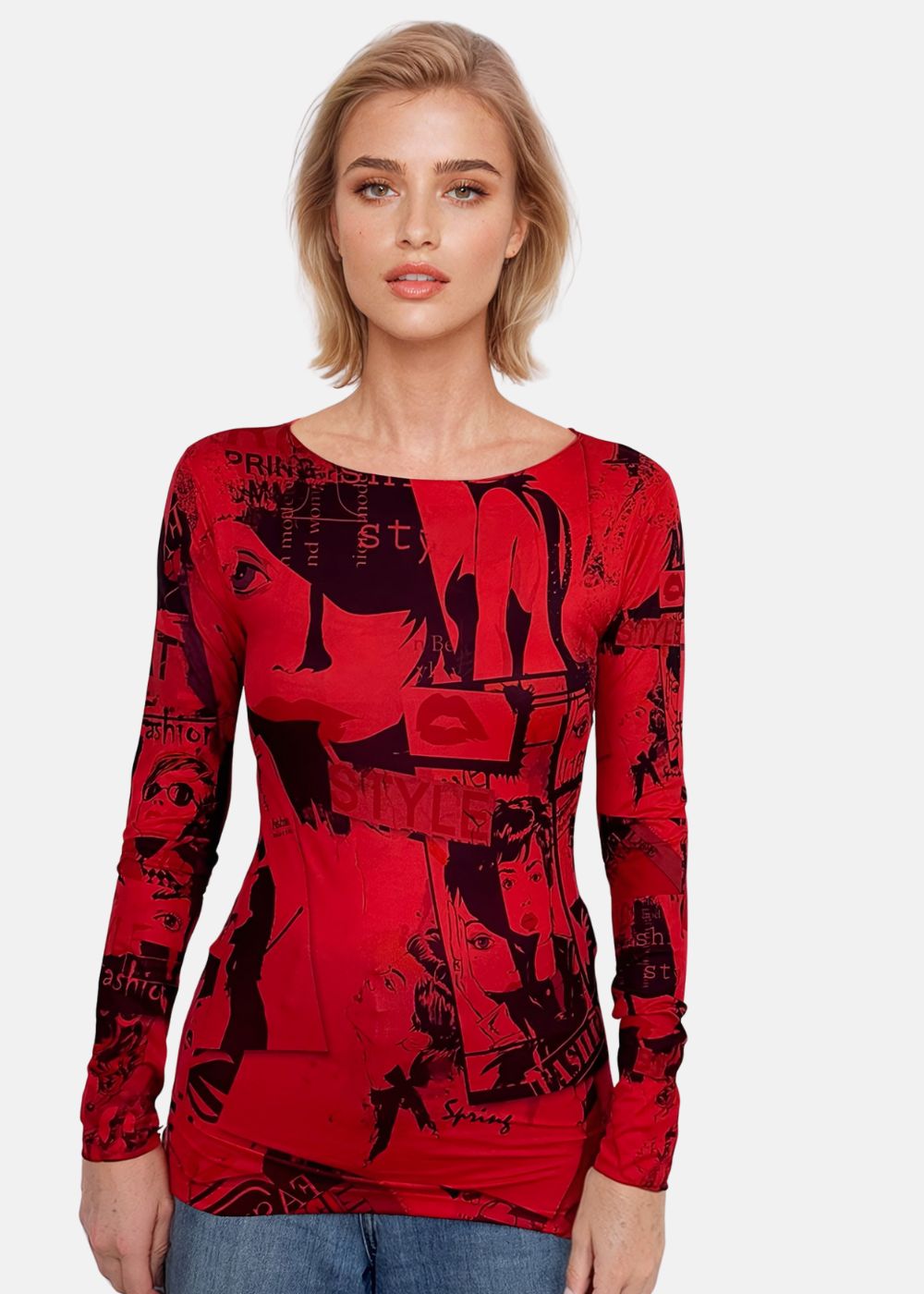 In Vogue Second Skin Raw Edge Top - In Stock