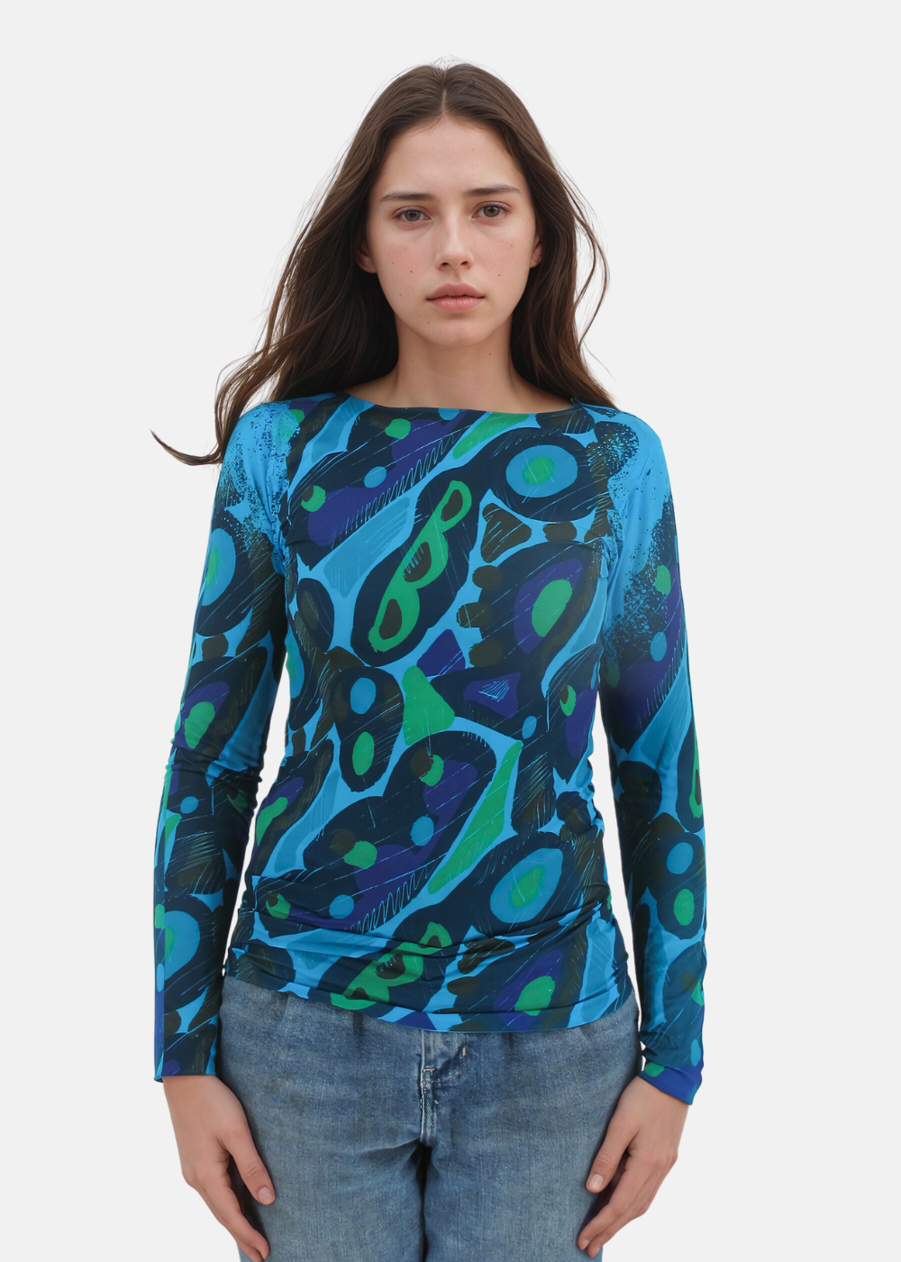60's Second Skin Raw Edge Top - In Stock