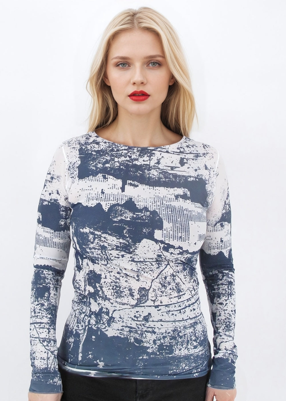 Grungy Second Skin Raw Edge Top