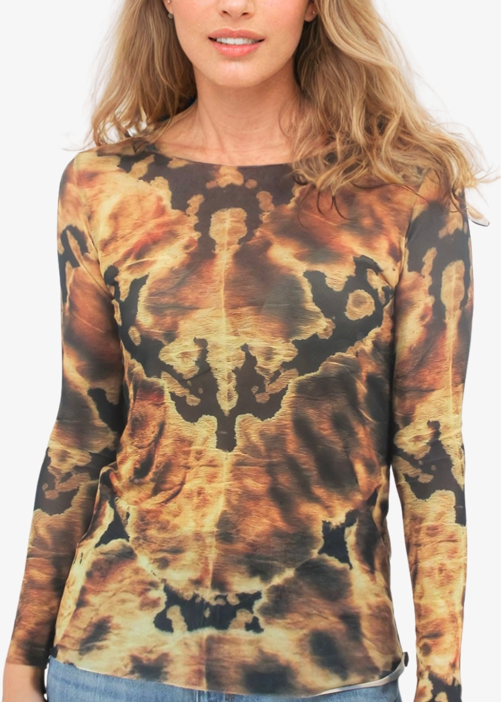 Paleo Sepia - NudiTee Sheer Top - In Stock