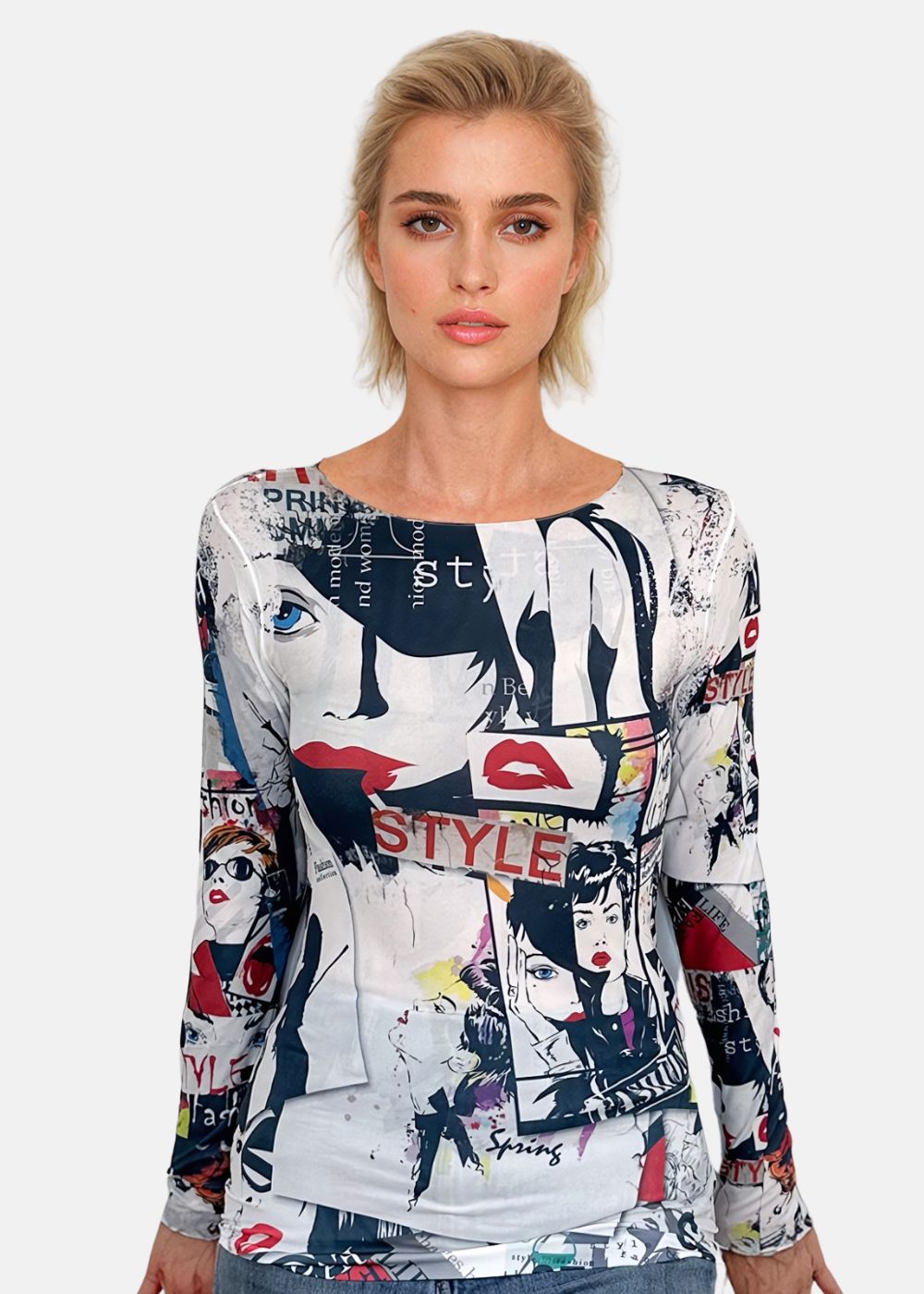 In Vogue Second Skin Raw Edge Top - In Stock