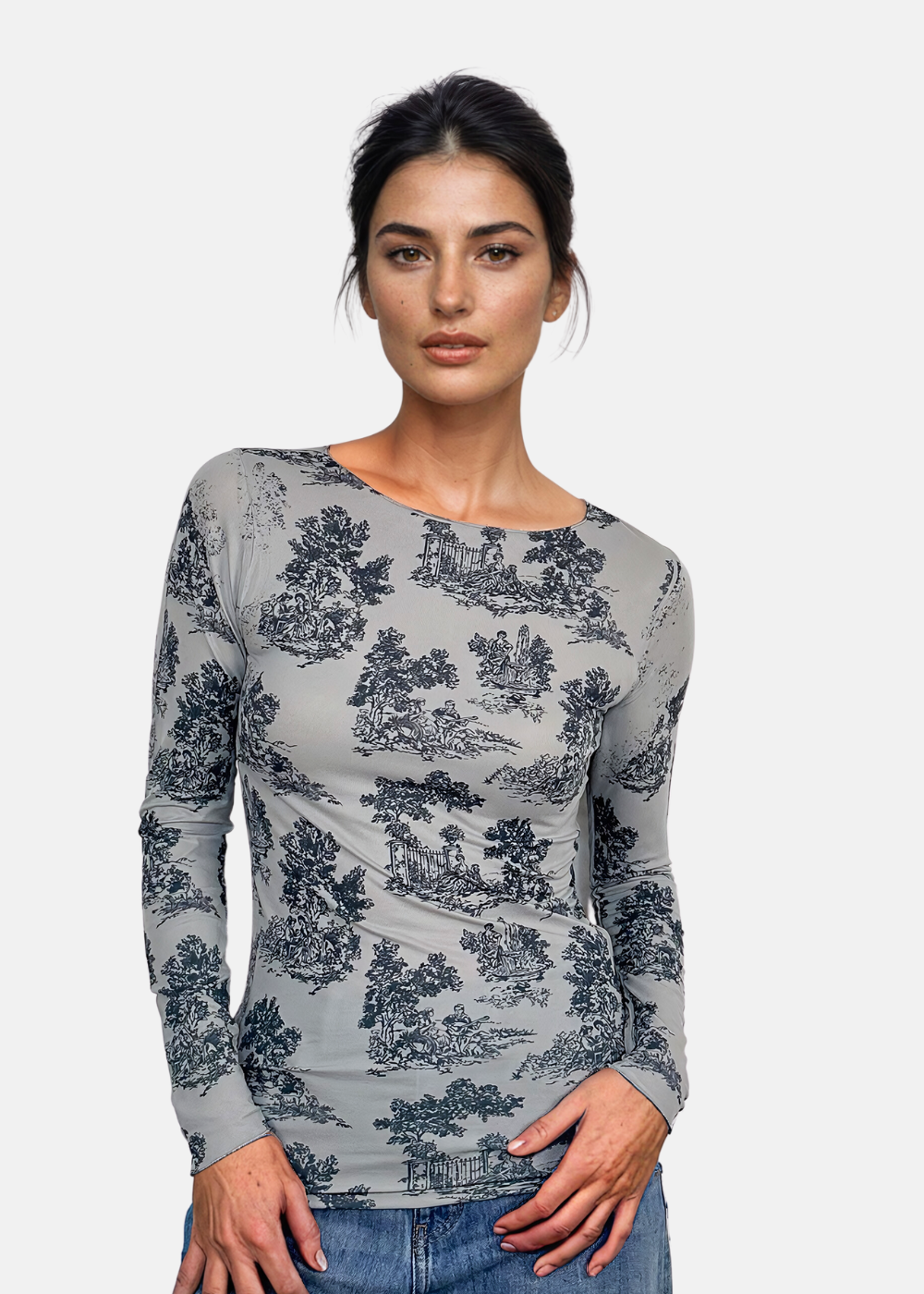 Toile Second Skin Raw Edge Top - In Stock