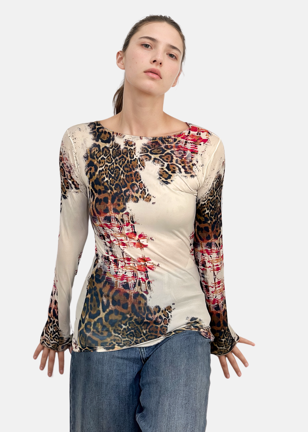 A Bit Animal Second Skin Raw Edge Top - In Stock
