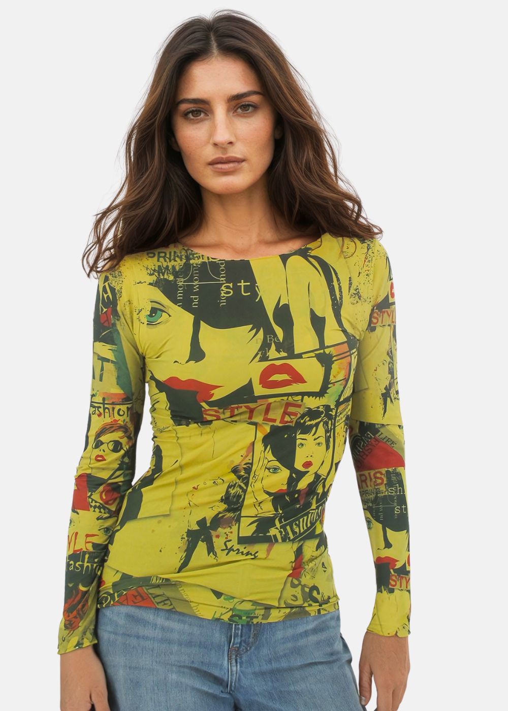 In Vogue Second Skin Raw Edge Top - In Stock