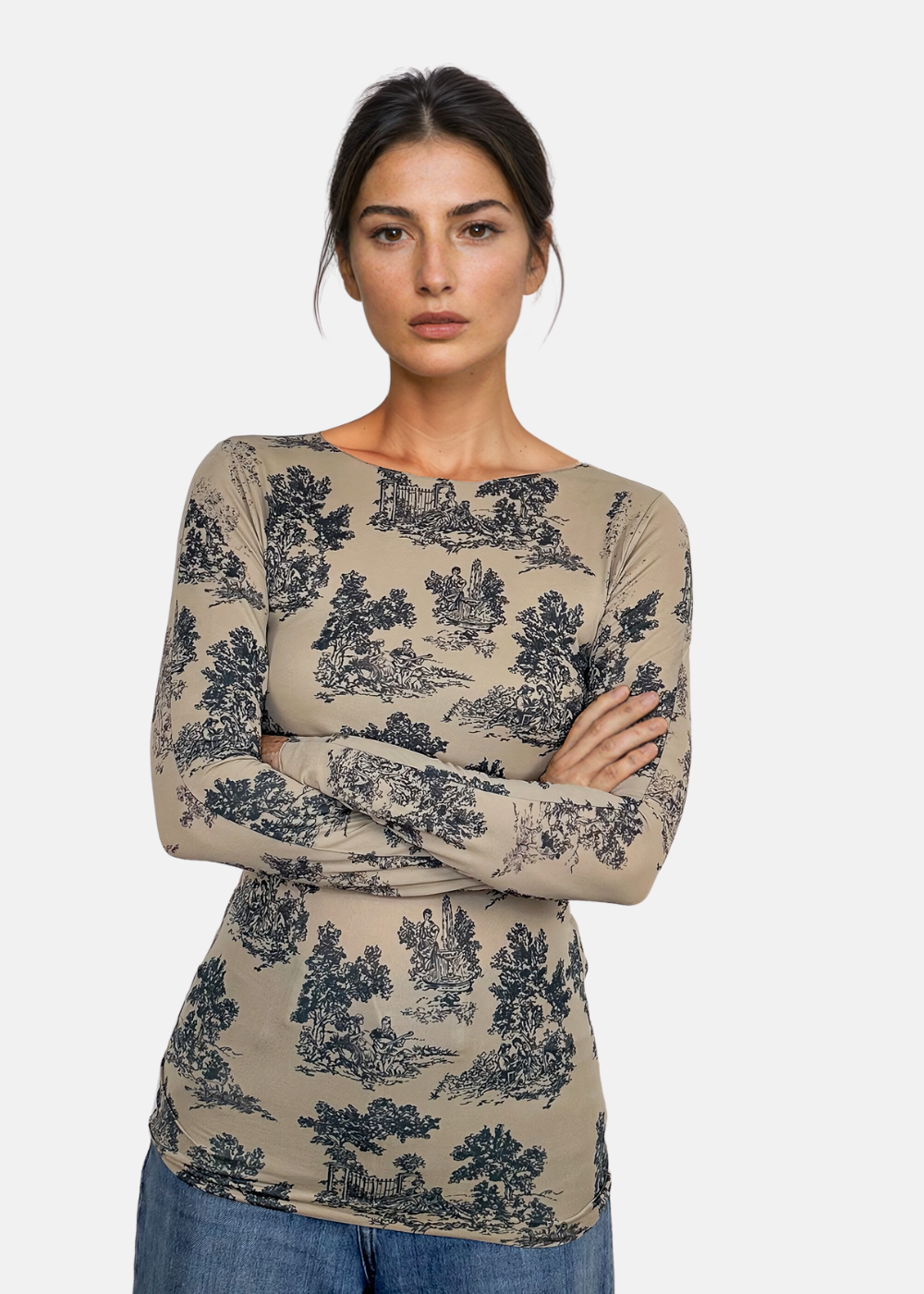 Toile Second Skin Raw Edge Top - In Stock