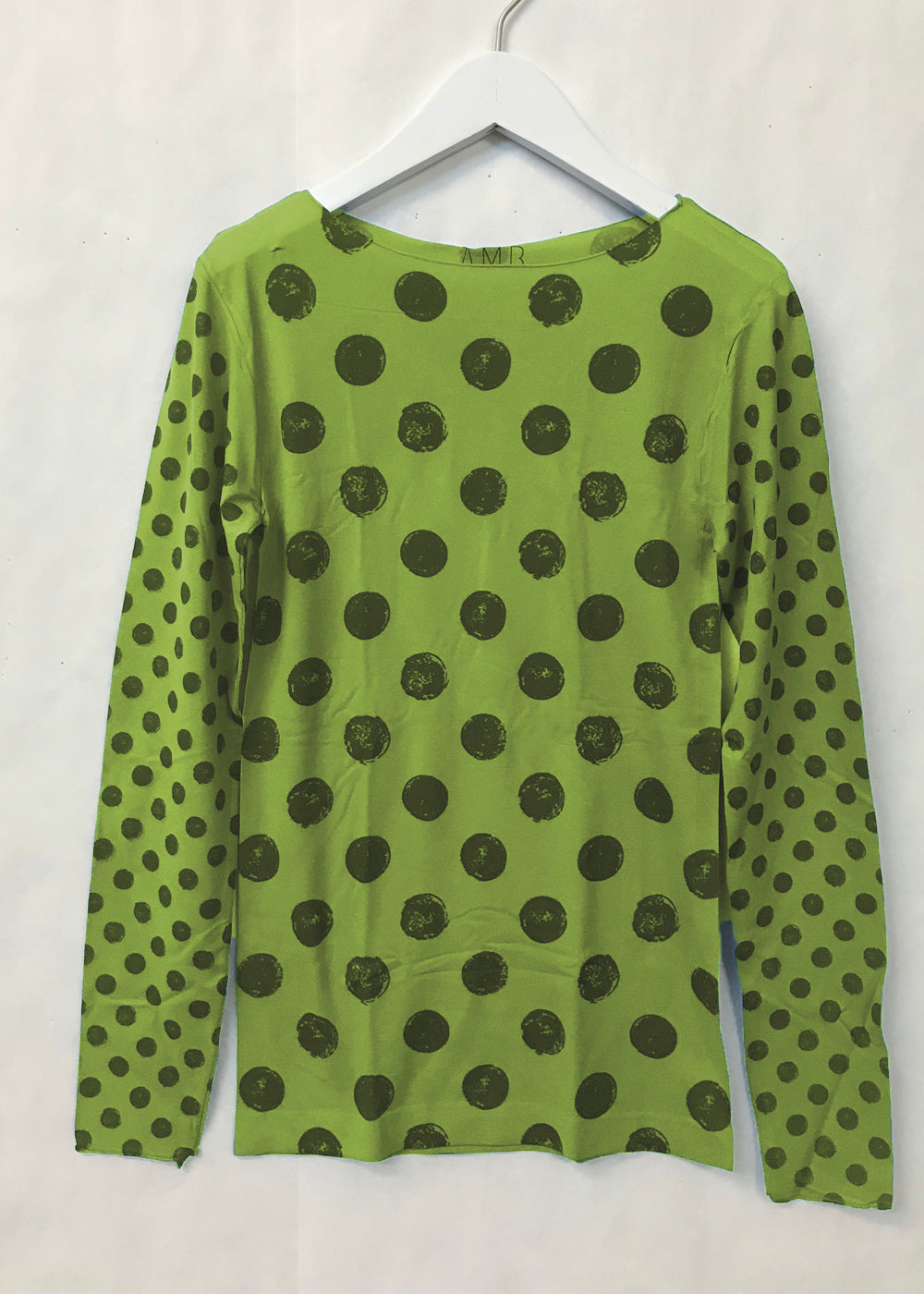 Grunge Polka Dot Raw Edge Second Skin Top - In Stock