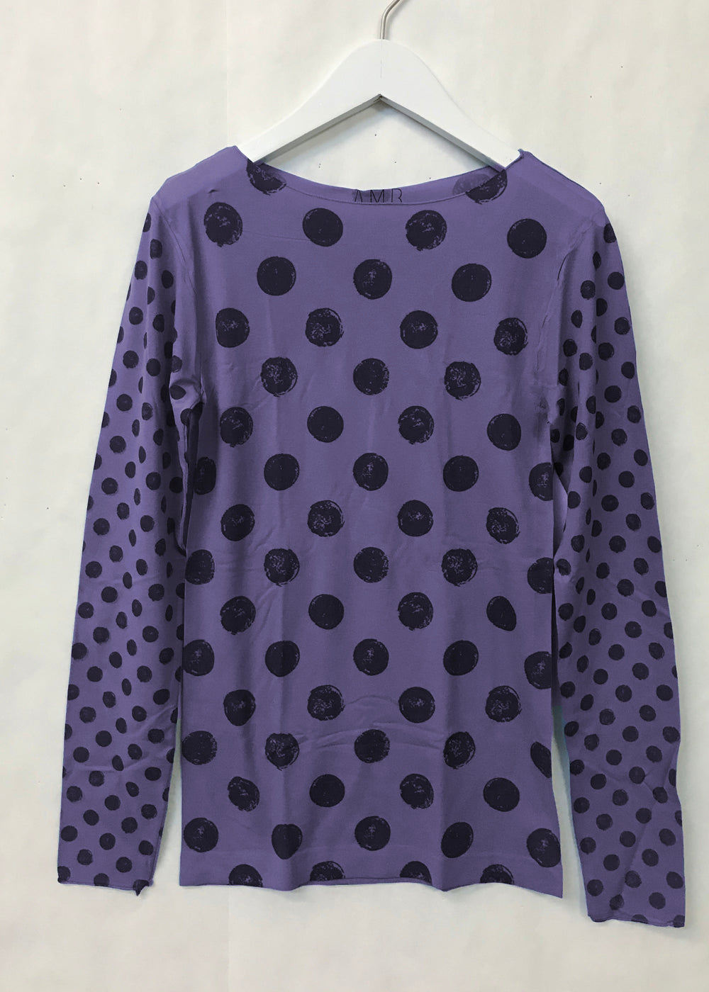 Grunge Polka Dot Raw Edge Second Skin Top - In Stock