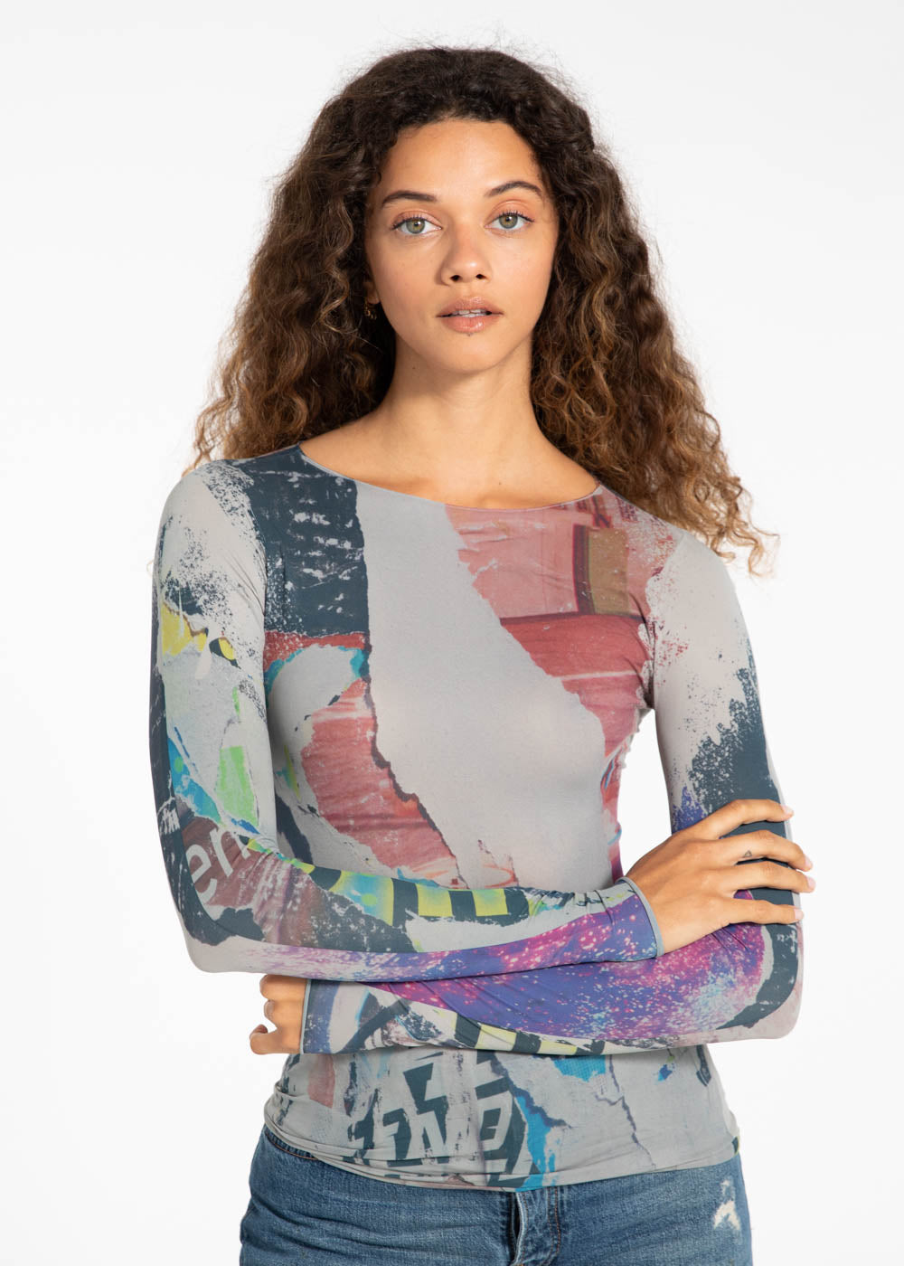 Paper Mache Second Skin Raw Edge Top - In Stock