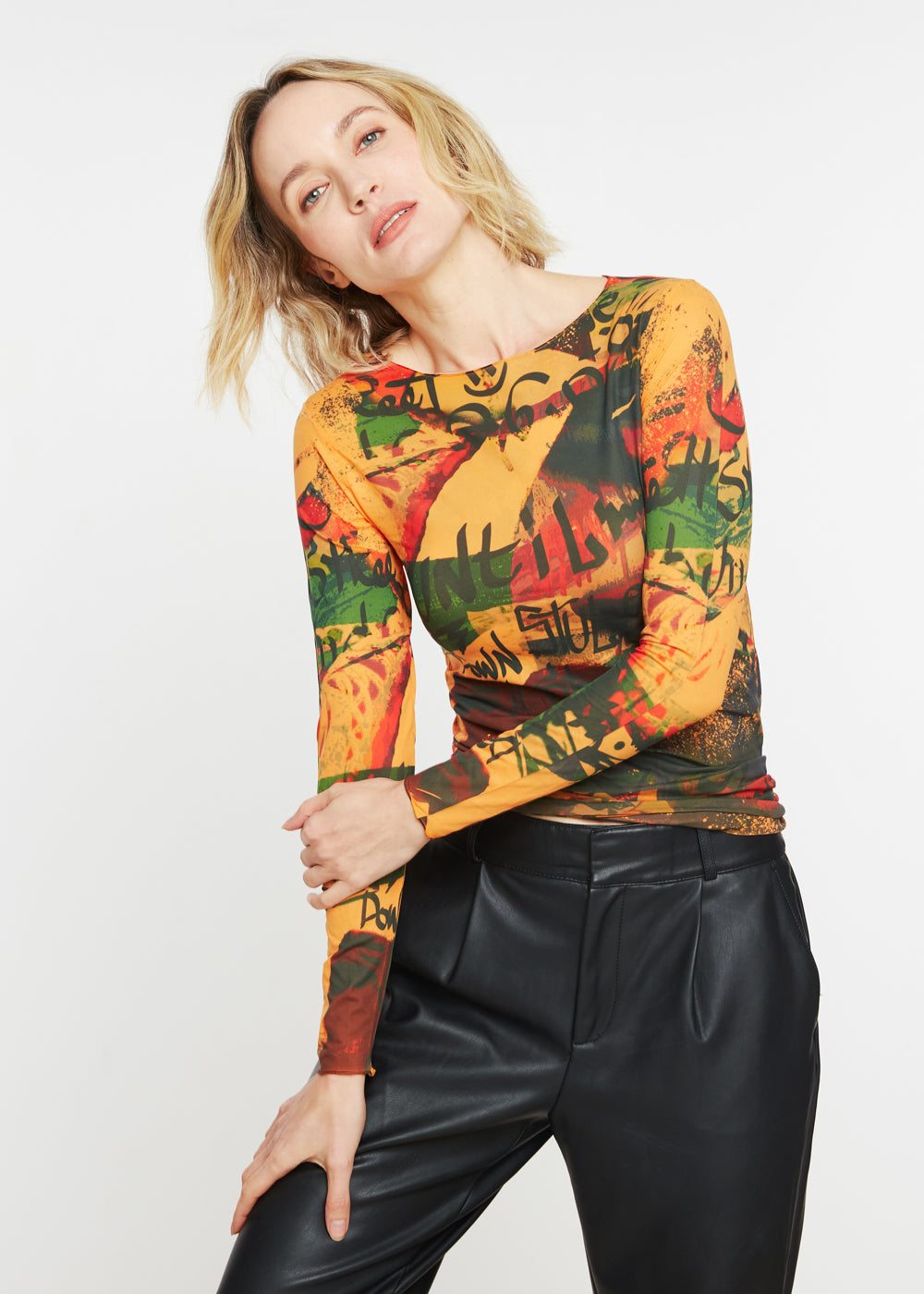 My Way Second Skin Raw Edge Top - In Stock