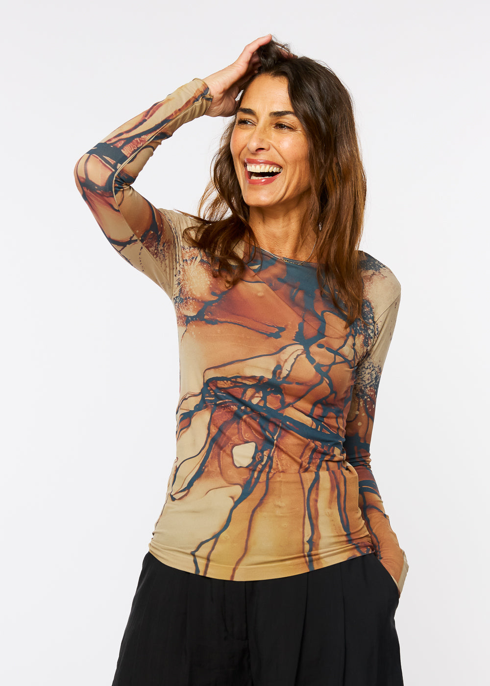 Amber Raw Edge Second Skin Top - In Stock