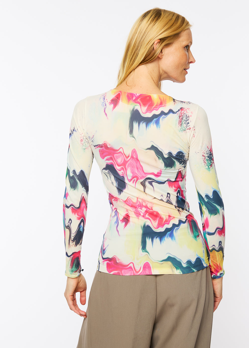 Color Melt Raw Edge Second Skin Top