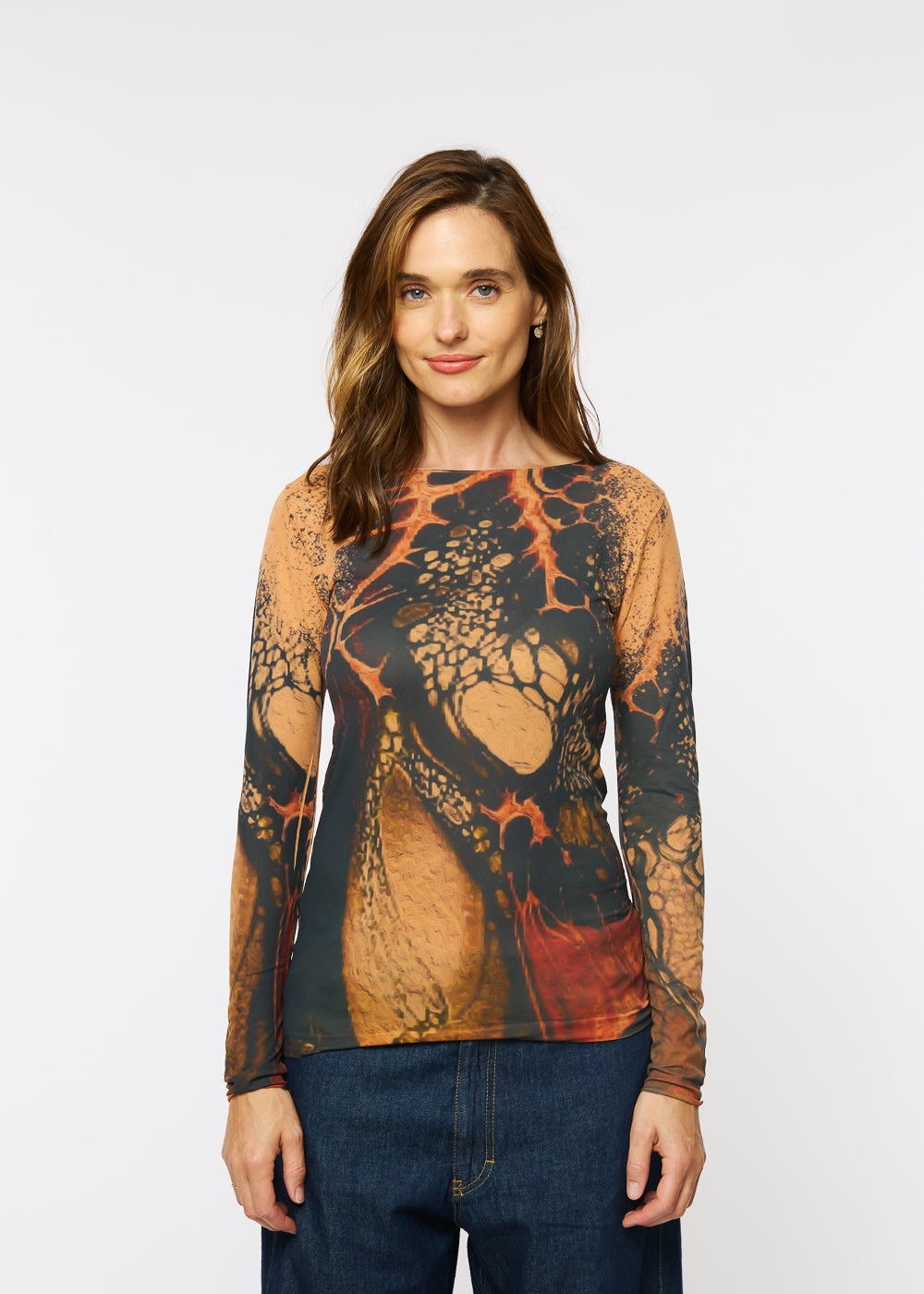 Rooted Raw Edge Second Skin Top