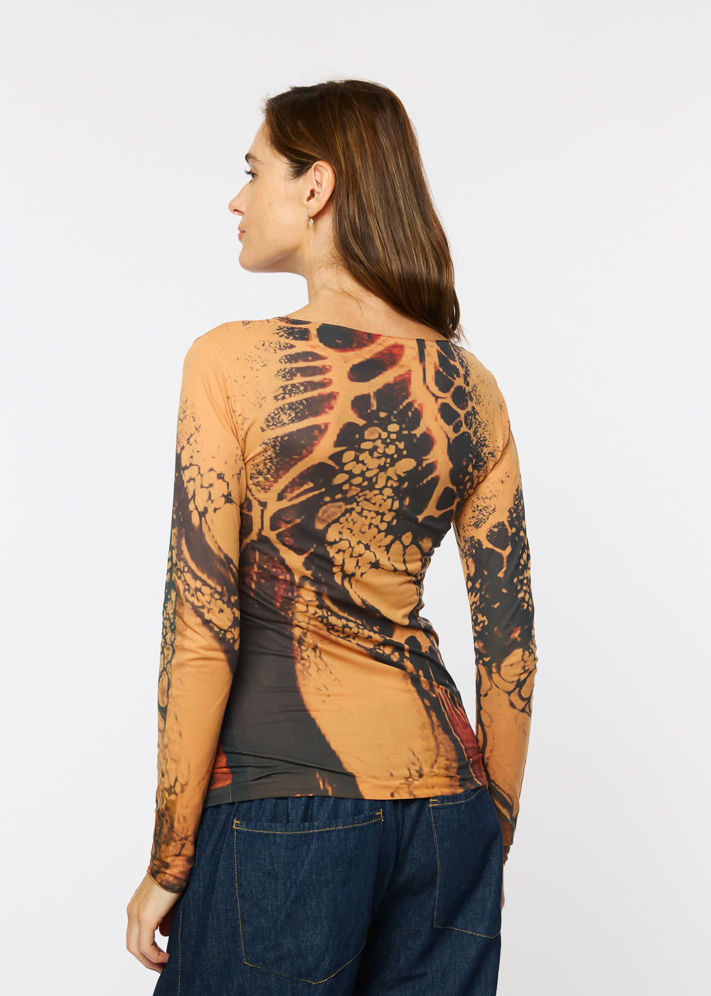 Rooted Raw Edge Second Skin Top