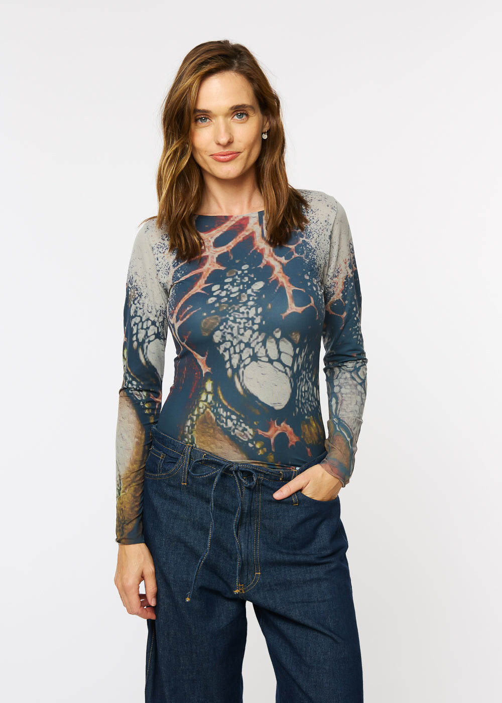 Rooted Raw Edge Second Skin Top