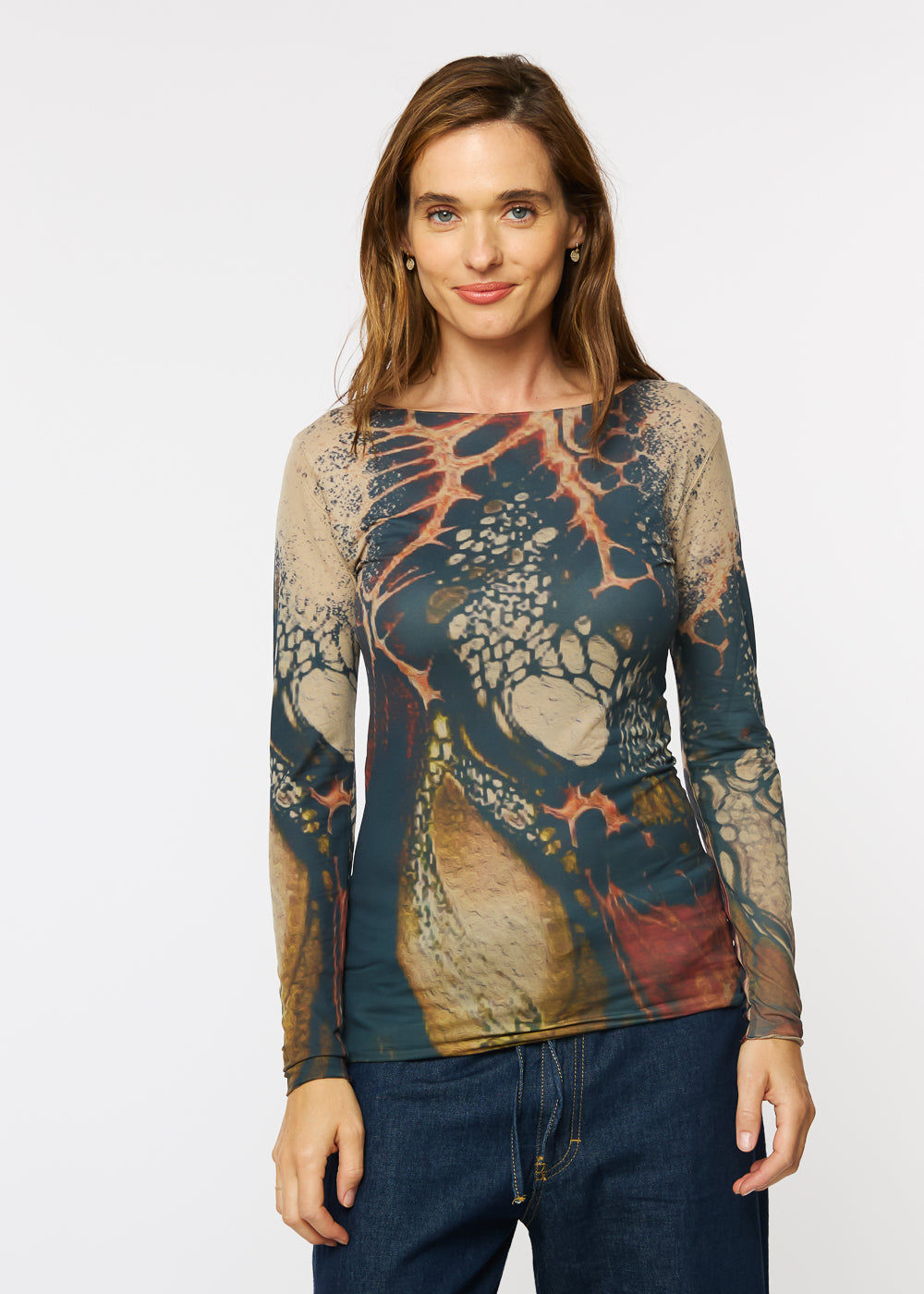 Rooted Raw Edge Second Skin Top