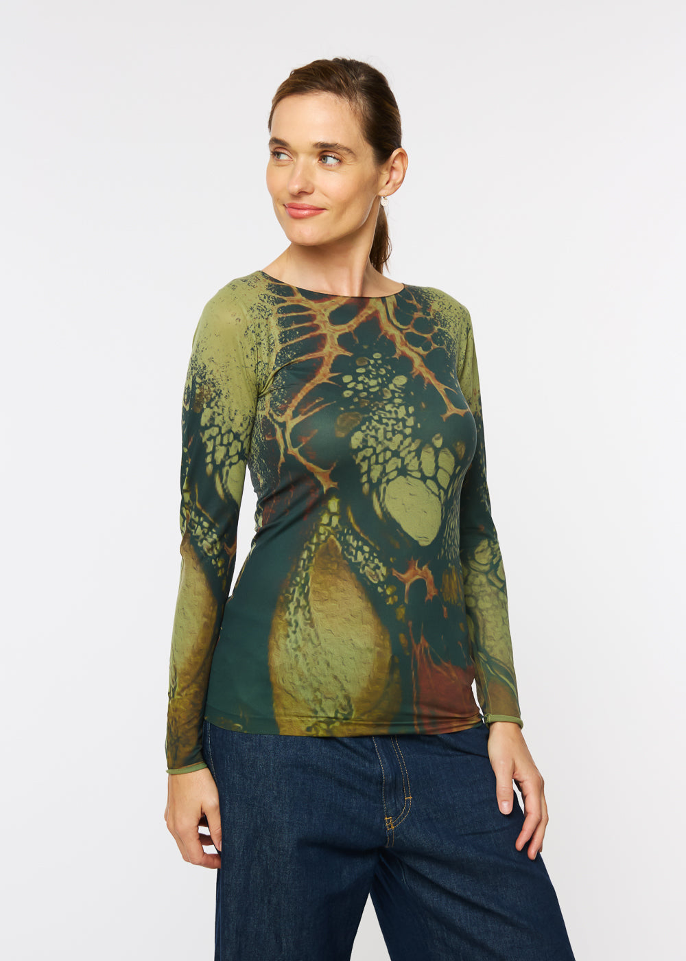 Rooted Raw Edge Second Skin Top