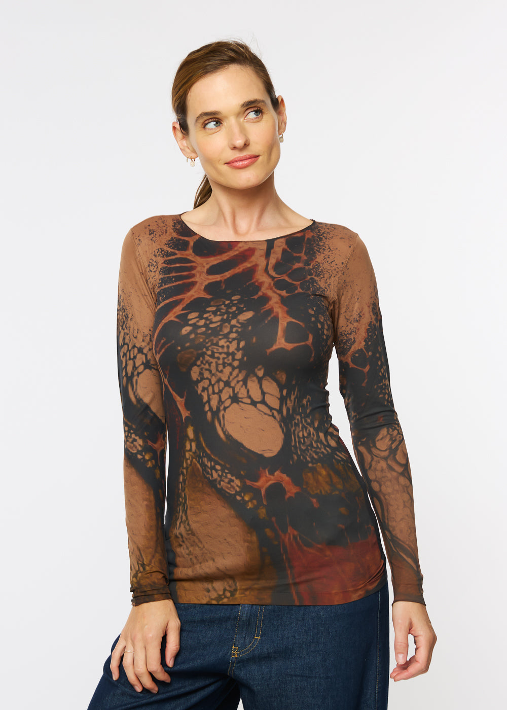 Rooted Raw Edge Second Skin Top