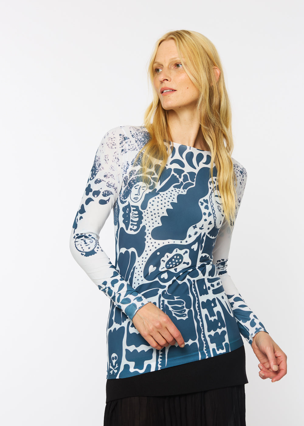 Muse Raw Edge Second Skin Top