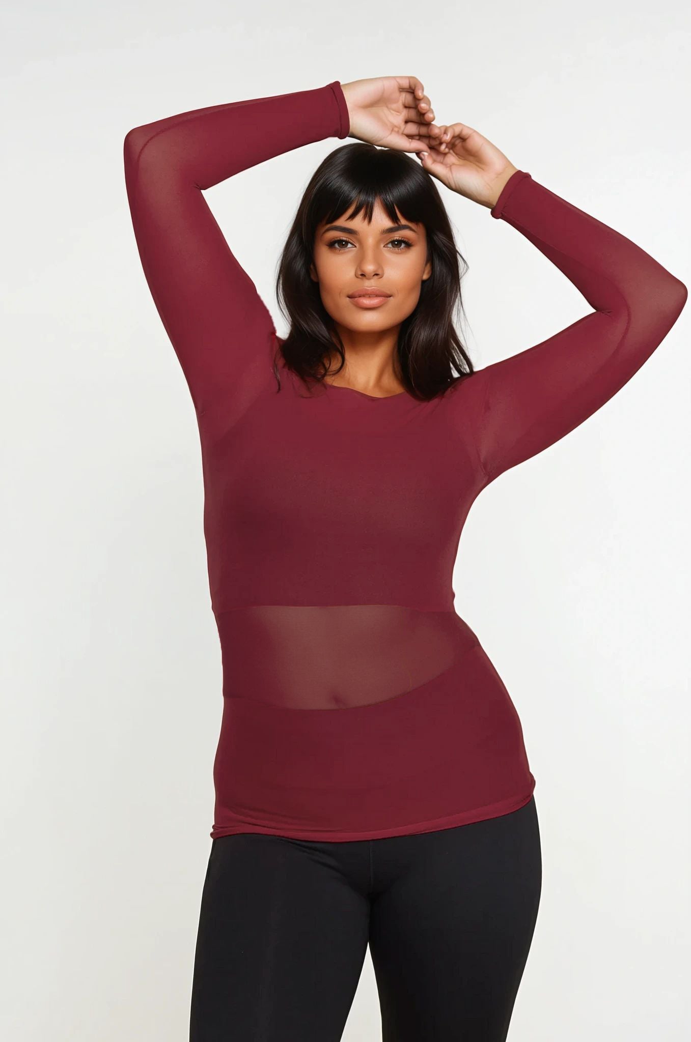 Solid Raw Edge Second Skin Top