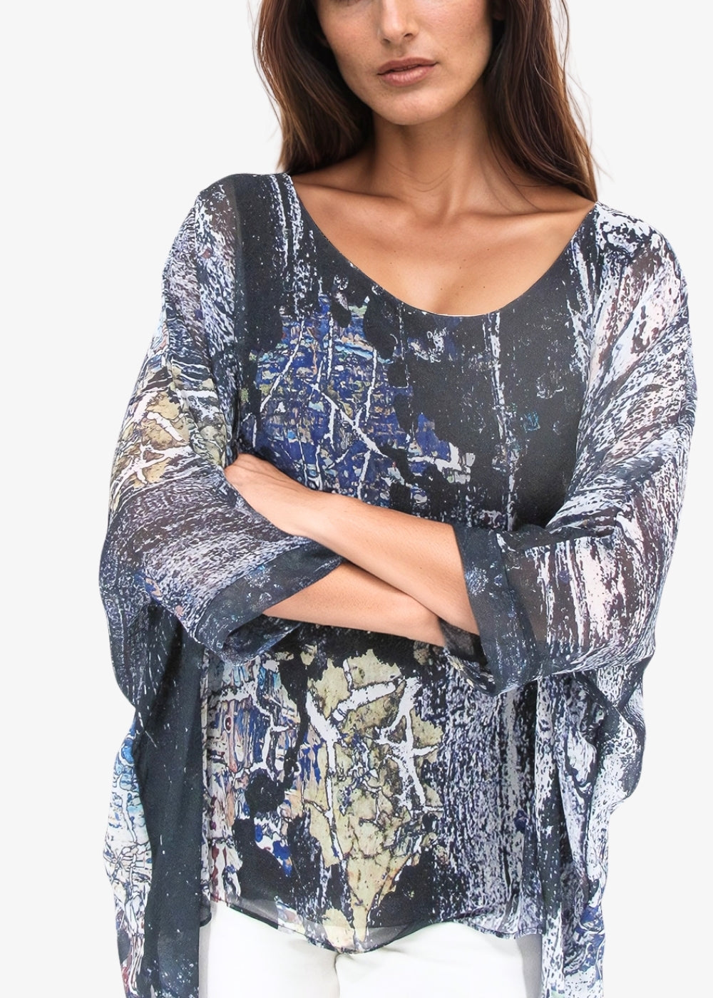 Capri Poncho in Nebula - In Stock