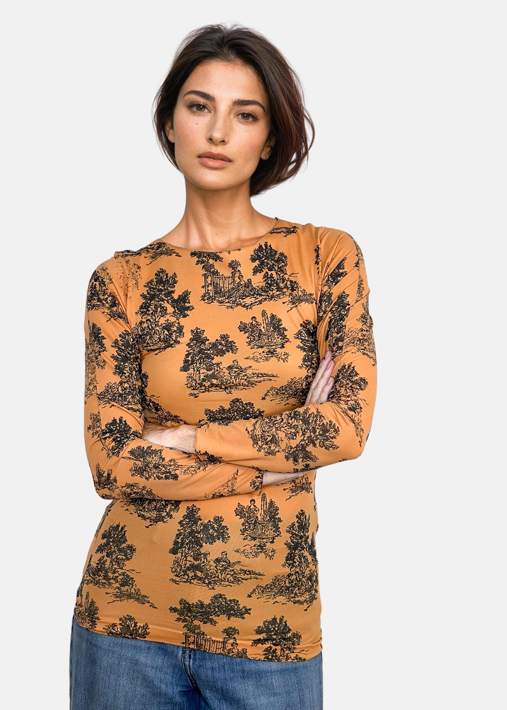 Toile Second Skin Raw Edge Top - In Stock