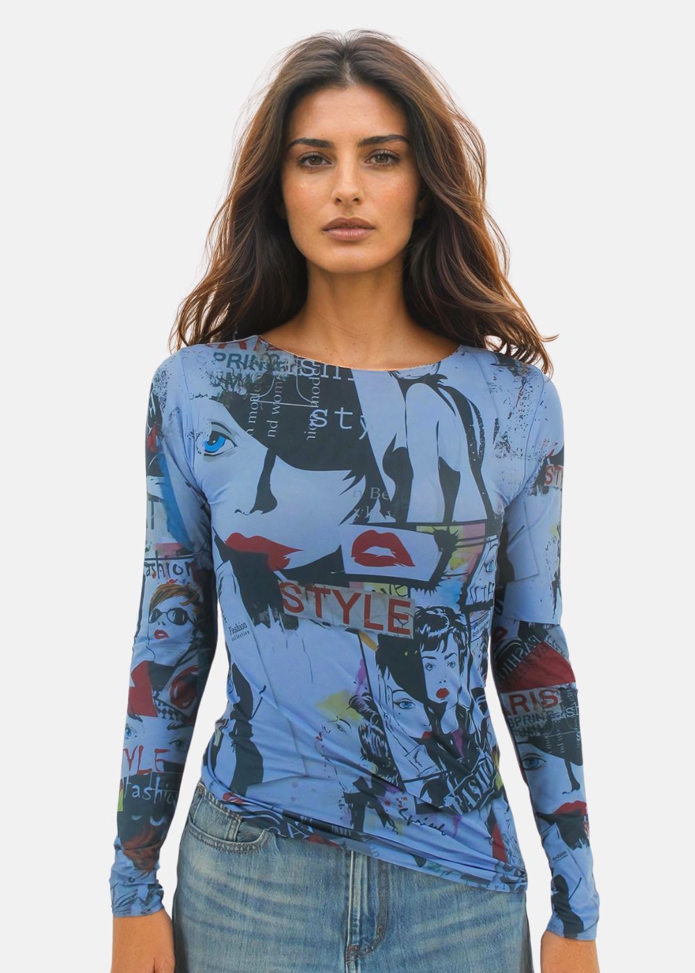 In Vogue Second Skin Raw Edge Top - In Stock