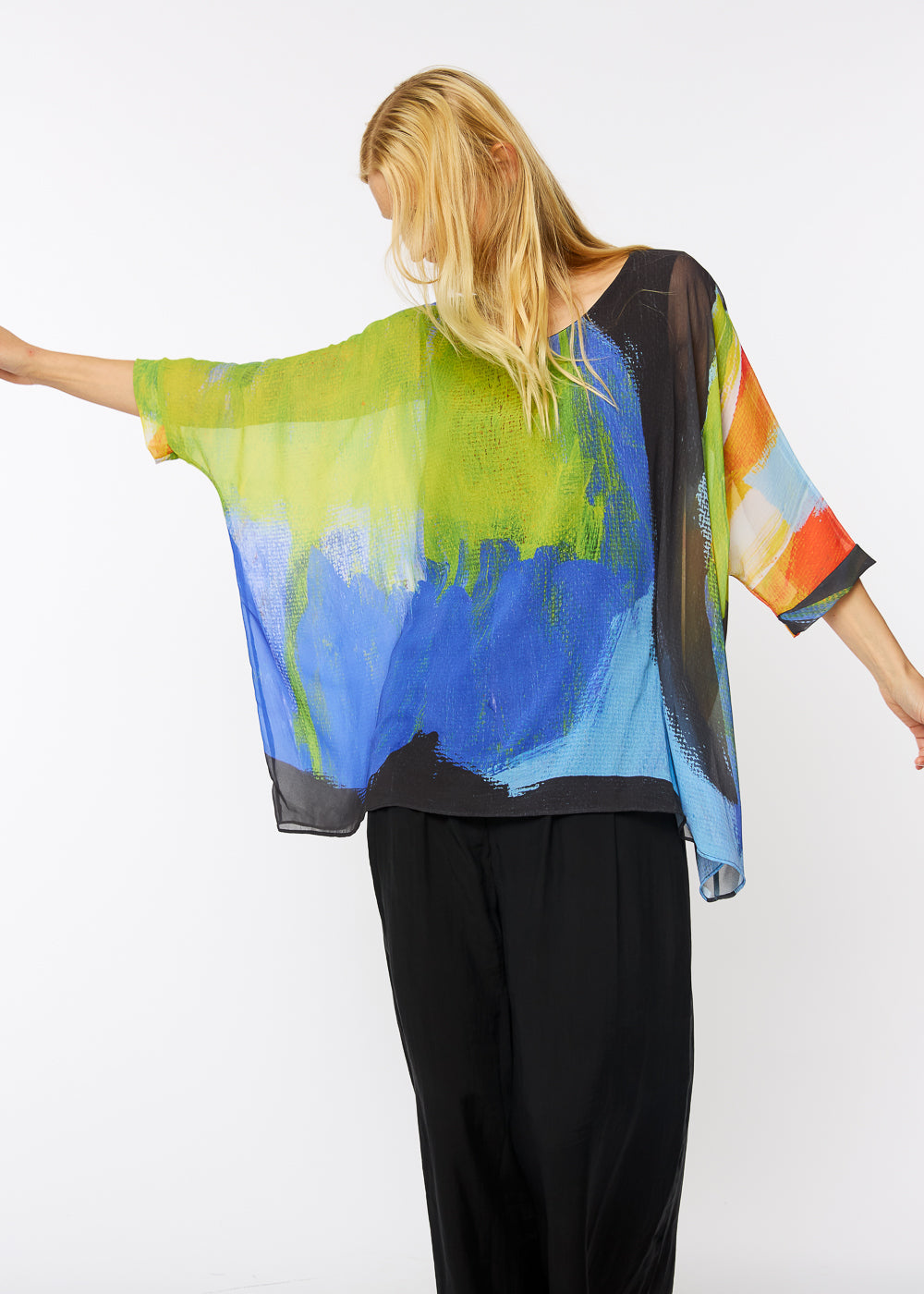 Capri Poncho in Tempest