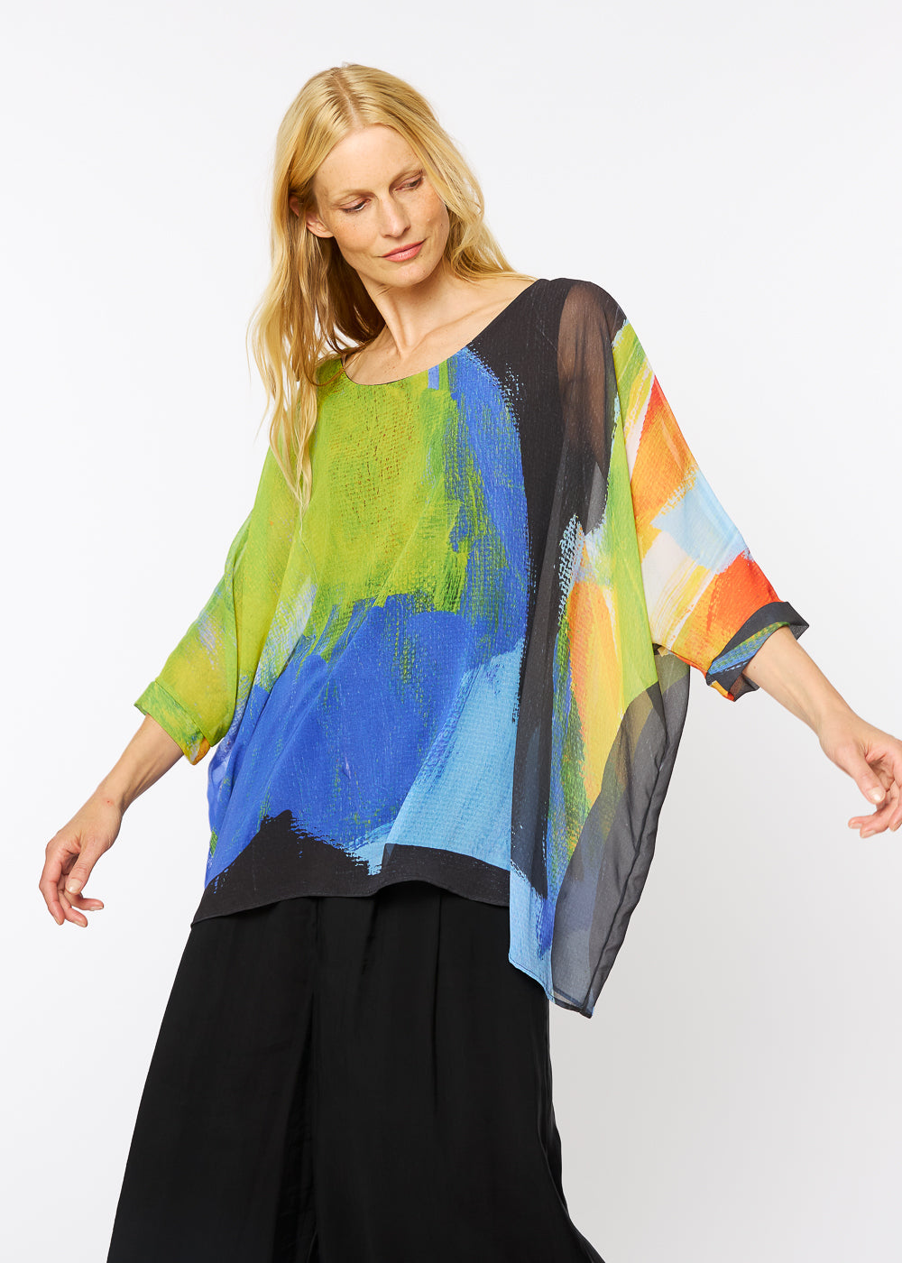 Capri Poncho in Tempest