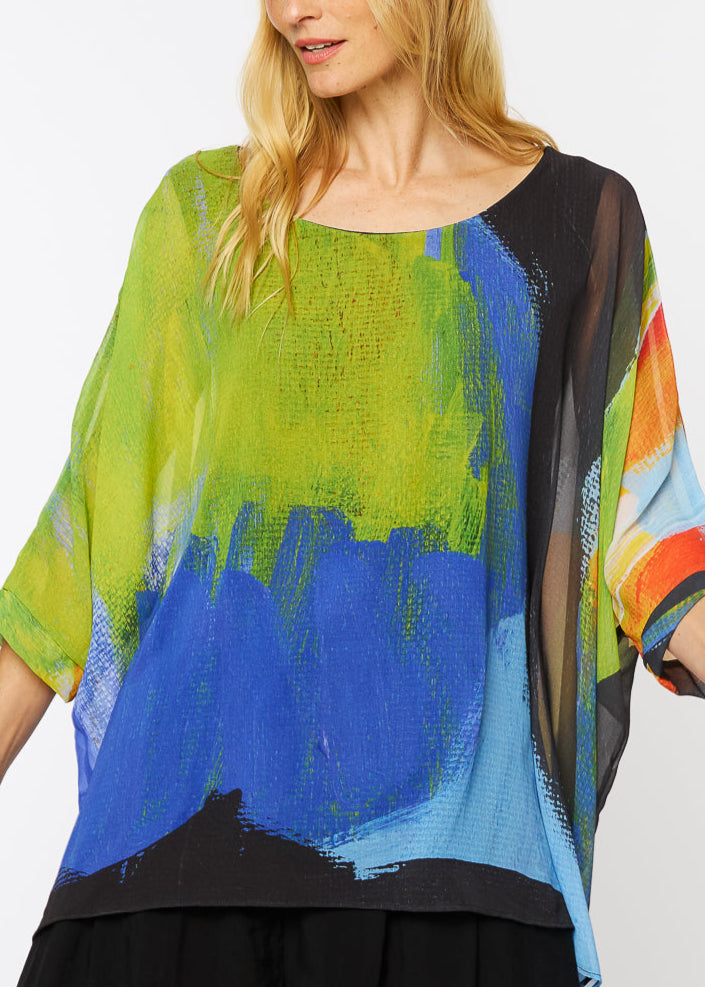Capri Poncho in Tempest