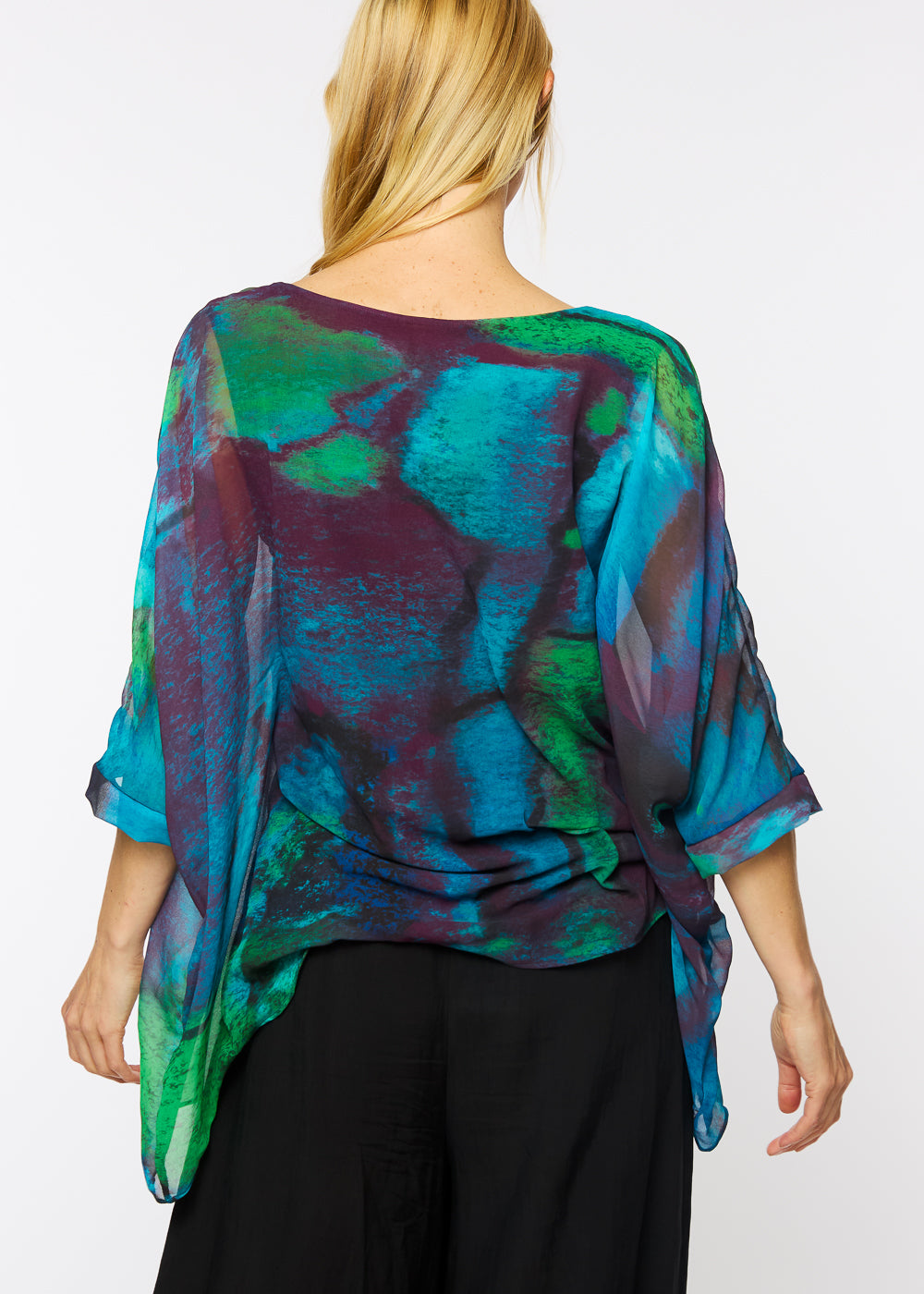 Capri Poncho in Blue Lagoon