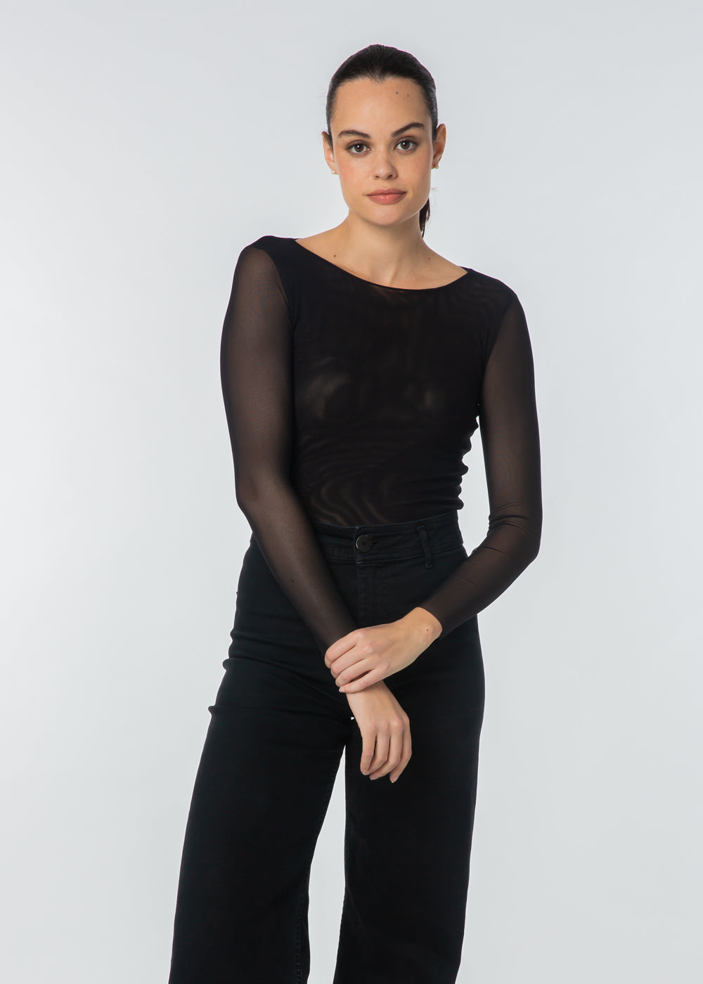 Florence Solid Double Sheer Top