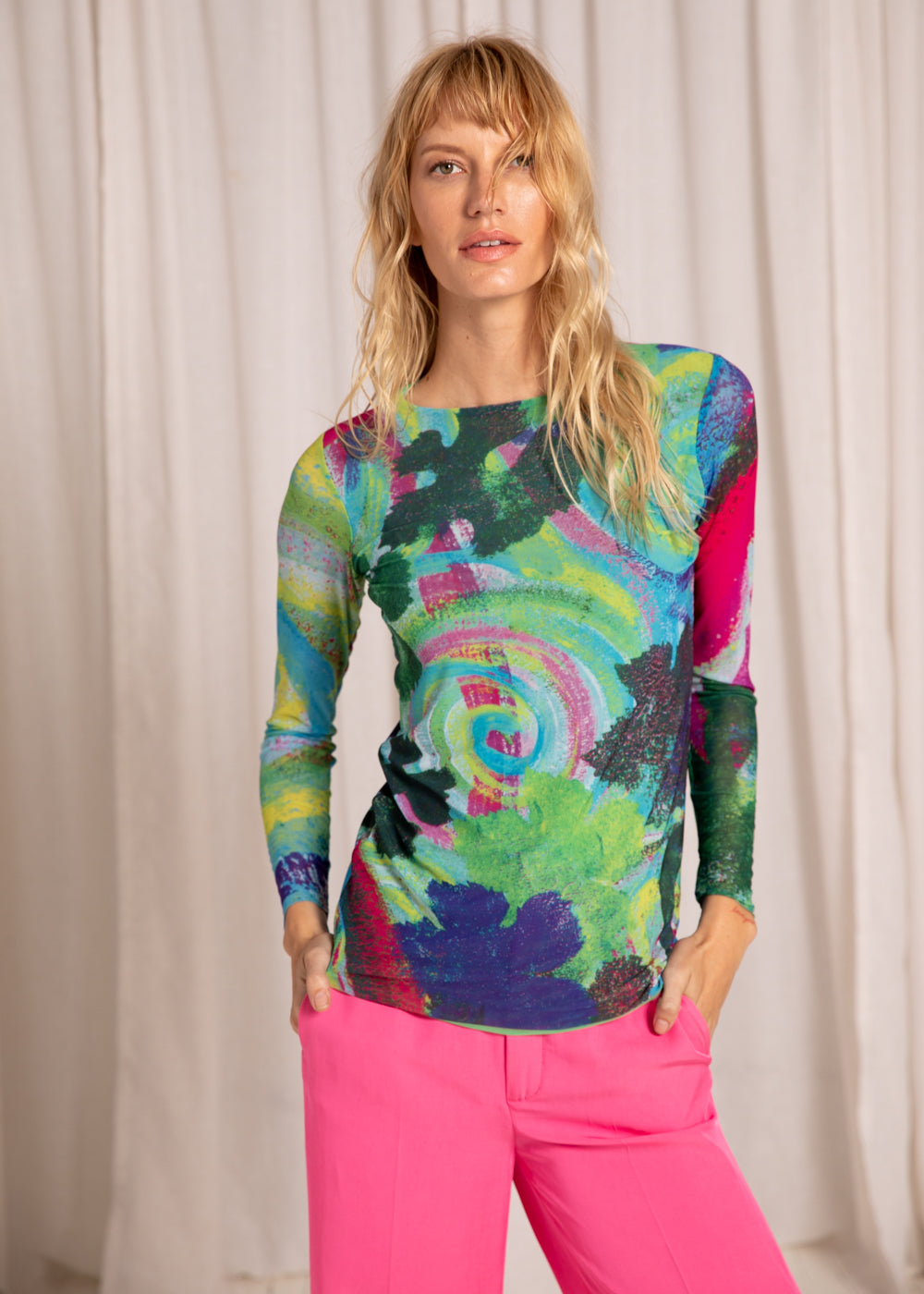 Good Karma - Florence Double Sheer Top - In Stock