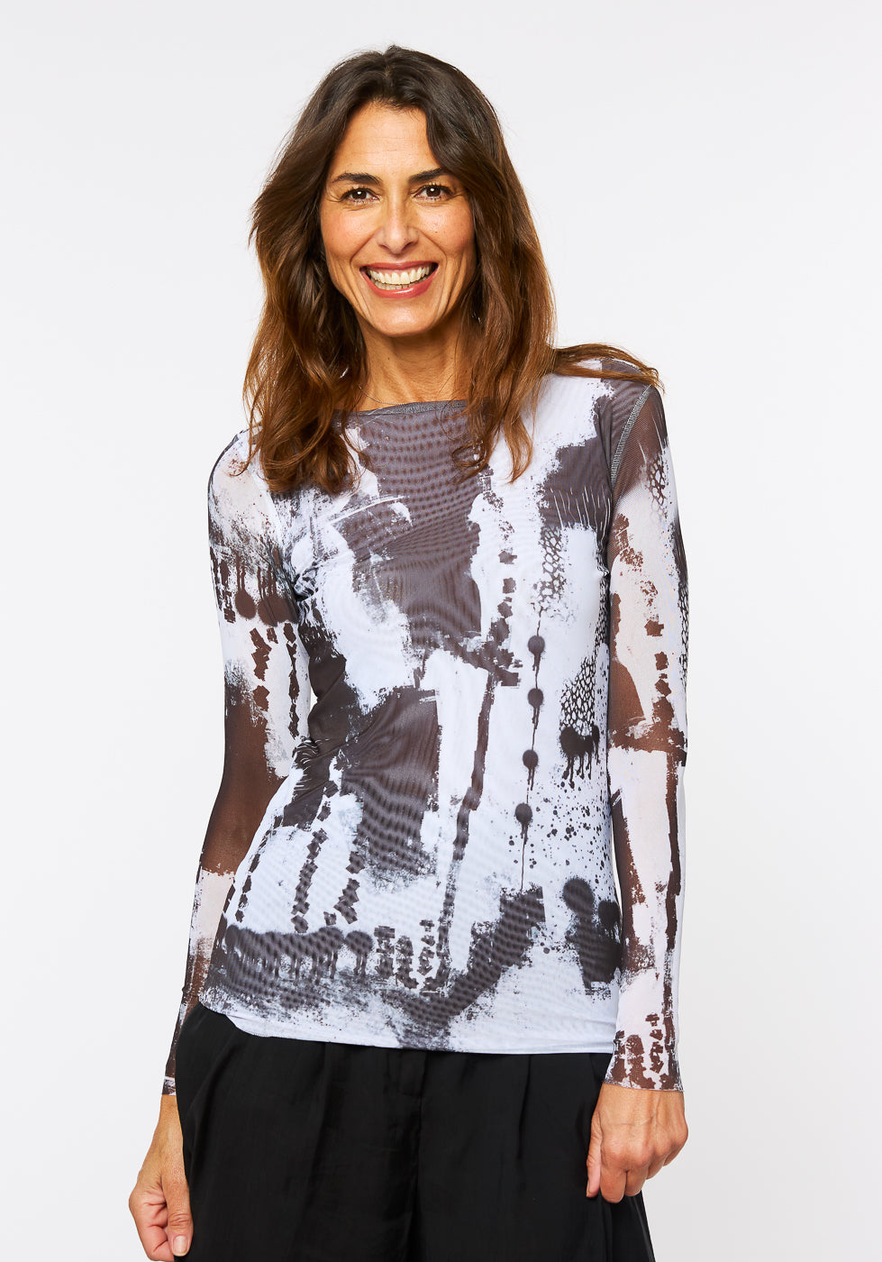 Echoes - Florence Double Sheer Top - In Stock