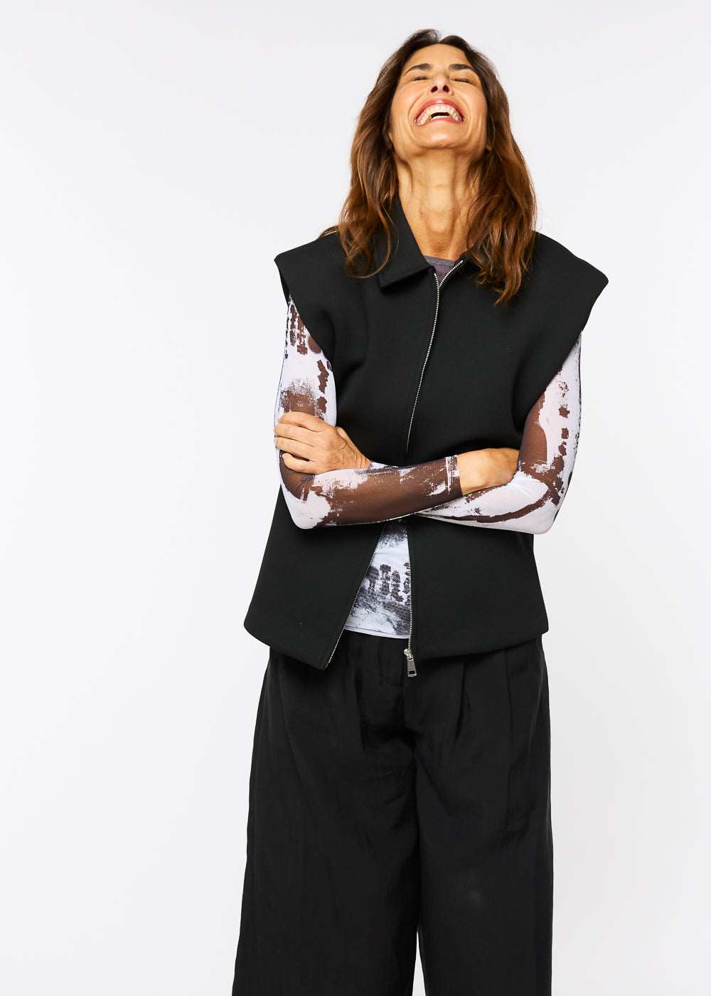 Echoes - Florence Double Sheer Top - In Stock