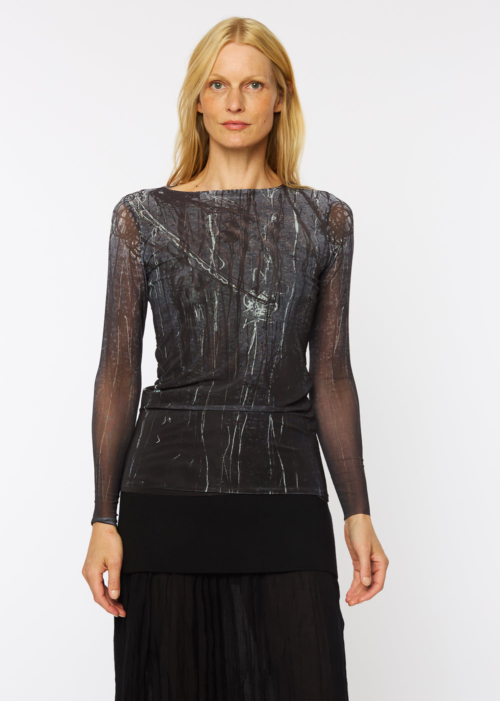 Nocturnal Bloom - Florence Double Sheer Top