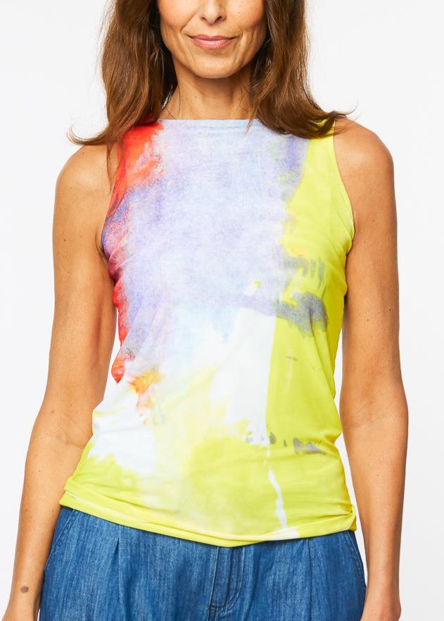 Sunny Day - Florence Solid Double Sheer Tank Top - In Stock