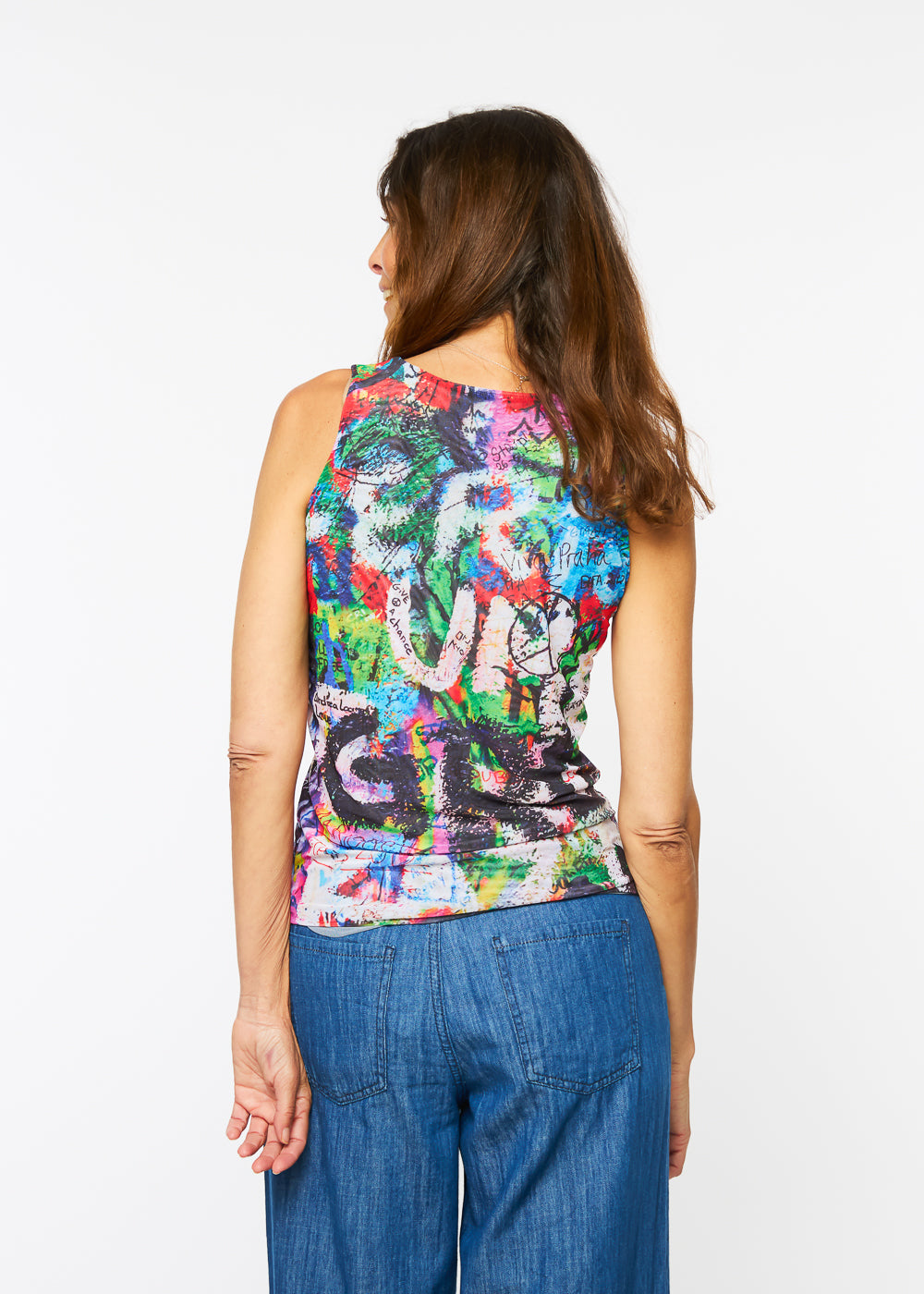 Peace & Love - Florence Solid Double Sheer Tank Top - In Stock