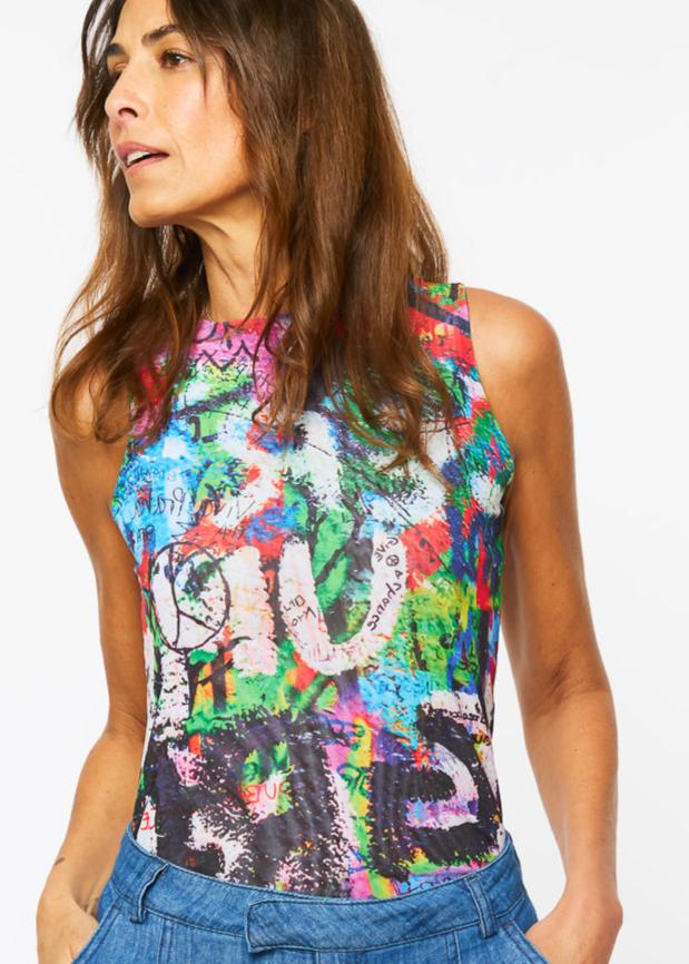 Peace & Love - Florence Solid Double Sheer Tank Top - In Stock