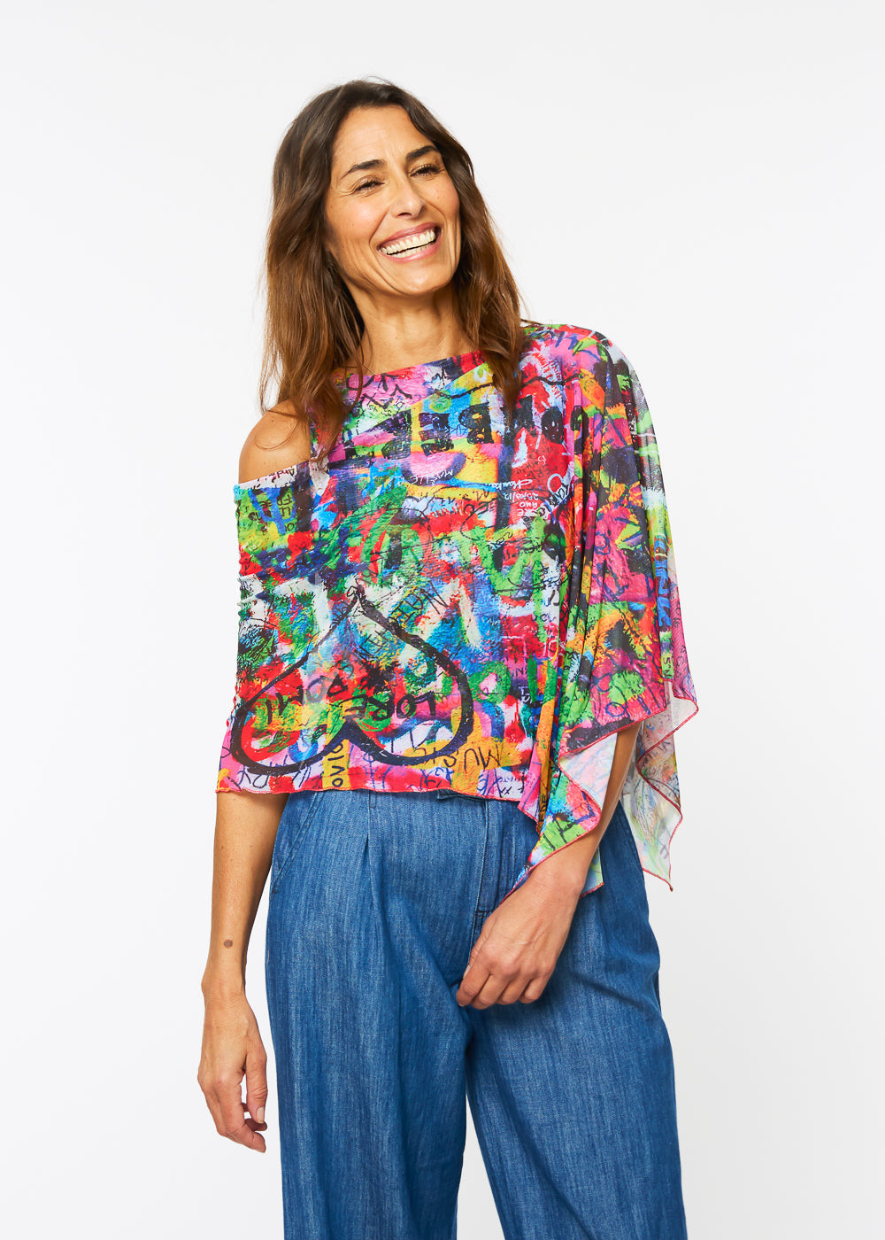 Mila Ponshawl in Peace & Love - In Stock