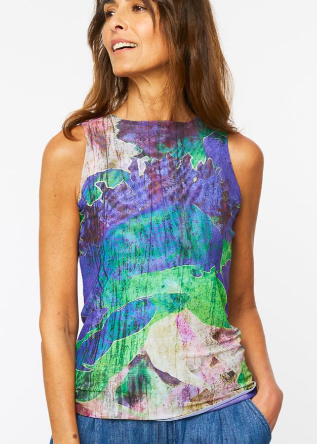 Nostalgic - Florence Solid Double Sheer Tank Top - In Stock