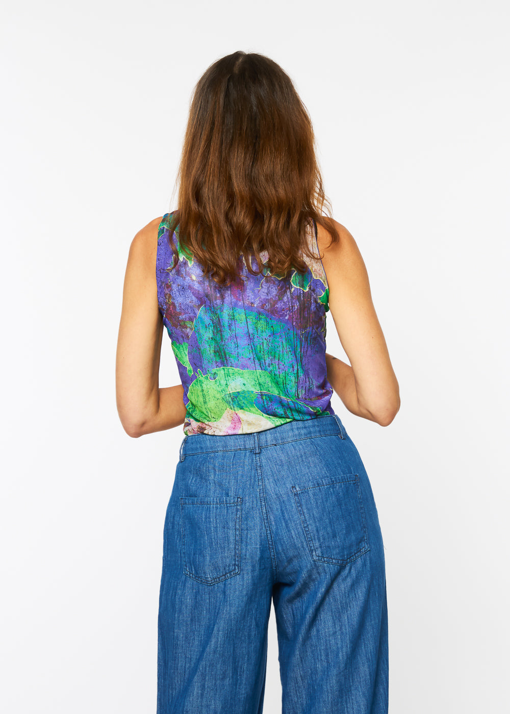 Nostalgic - Florence Solid Double Sheer Tank Top - In Stock