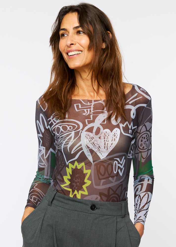 Dream In Chalk - NudiTee Sheer Top