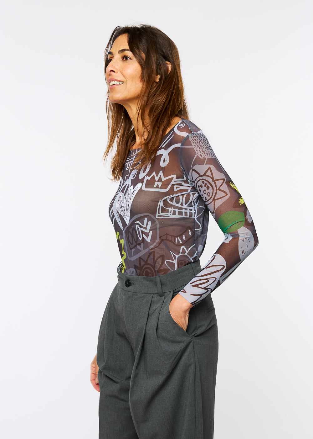 Dream In Chalk - NudiTee Sheer Top