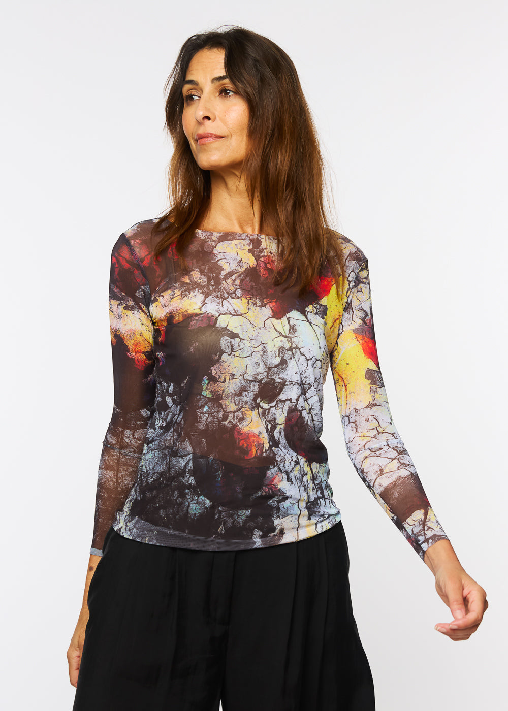 Obsidian - NudiTee Sheer Top