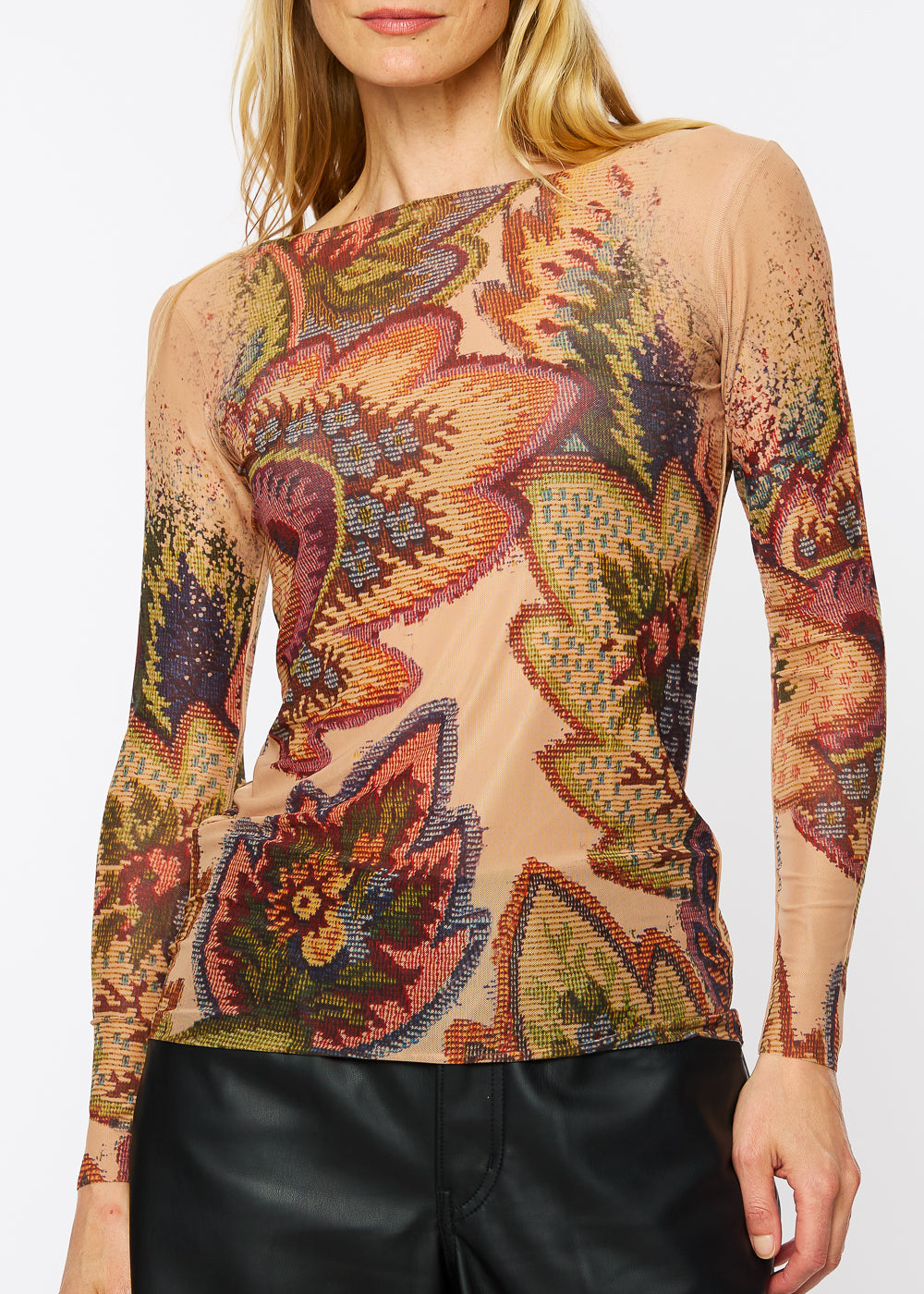 Nudi Ink Mesh Top