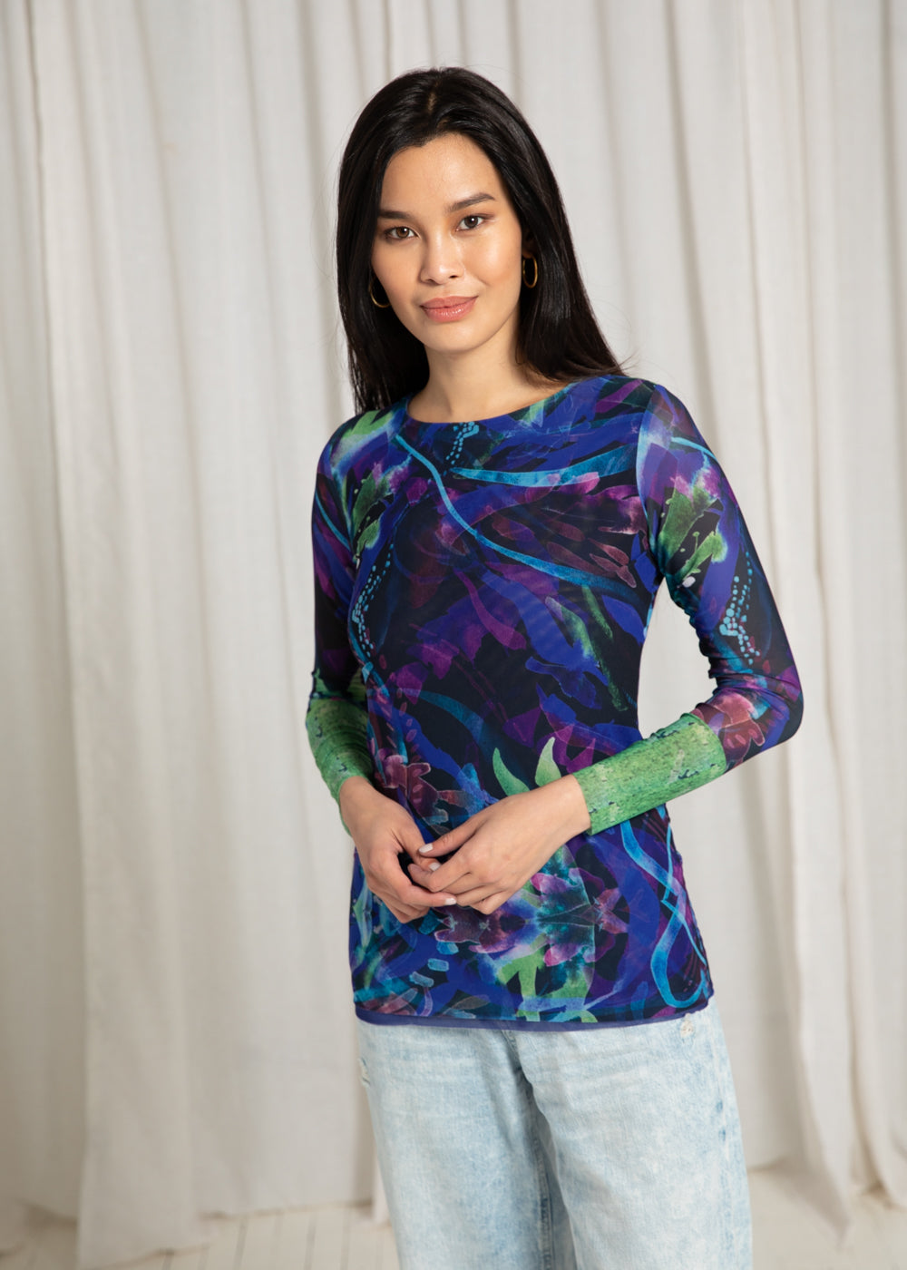 Blue Tide - Florence Double Sheer Top - In Stock