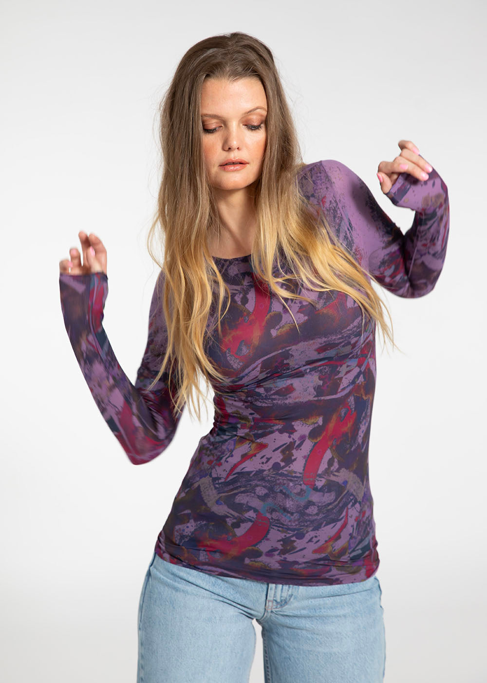 Symphony Second Skin Raw Edge Top - In Stock