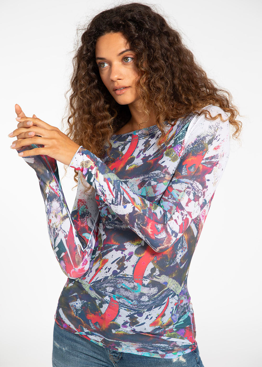 Symphony Second Skin Raw Edge Top - In Stock